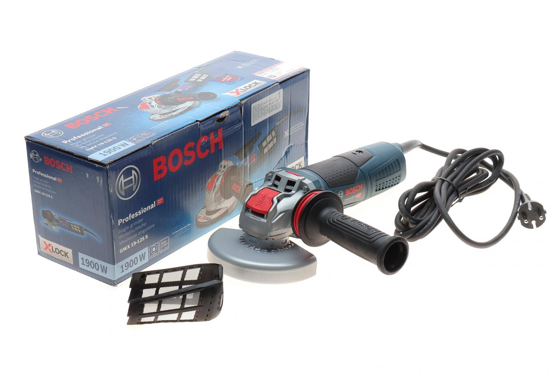 Шліфмашина кутова GWX 19-125 S X-Lock (1900 Вт, 2800-11500 об/хв, Ø125 мм)