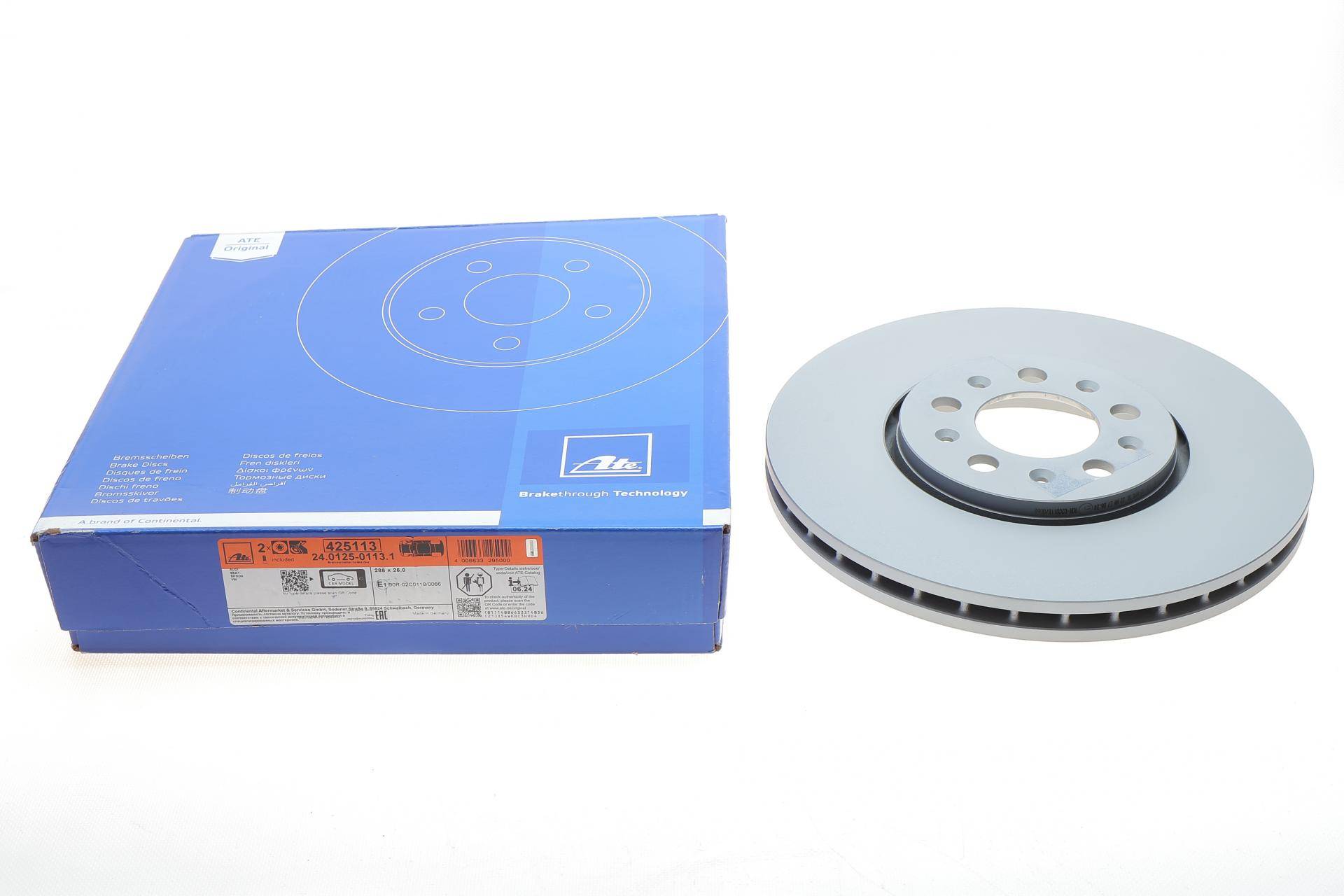 Диск гальмівний (передній) Audi A3/Skoda Fabia/Octavia/VW Golf IV 96- (288x25) (з покриттям) (вент.)