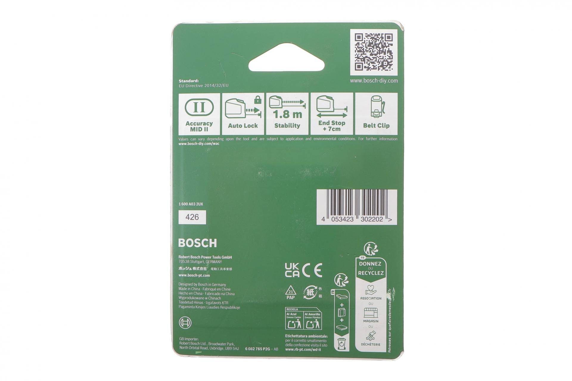 Рулетка Bosch 3 м х 19 мм