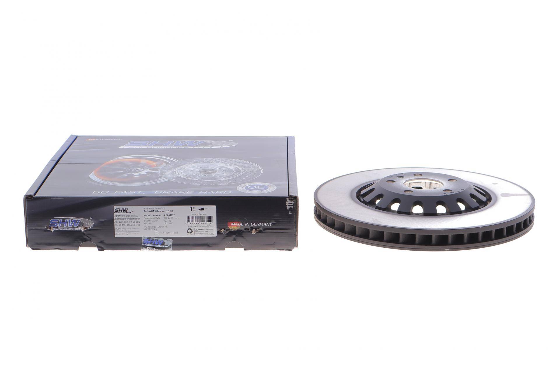 Диск гальмівний (передній) Audi A6/Q7 15- (374x36) (з покриттям) (здвоєний) (вент.)