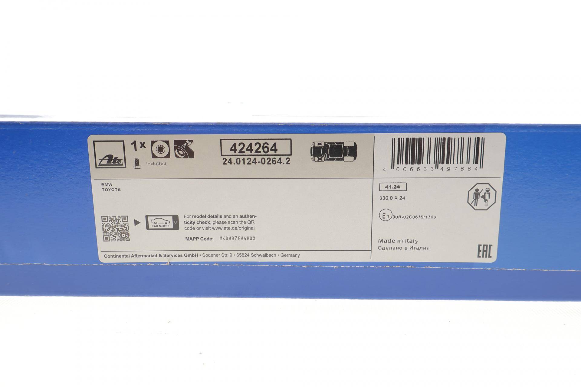 Диск гальмівний (передній) BMW 3 (G20/G80/G28)/5 (G30/F90) 16- (330x24)