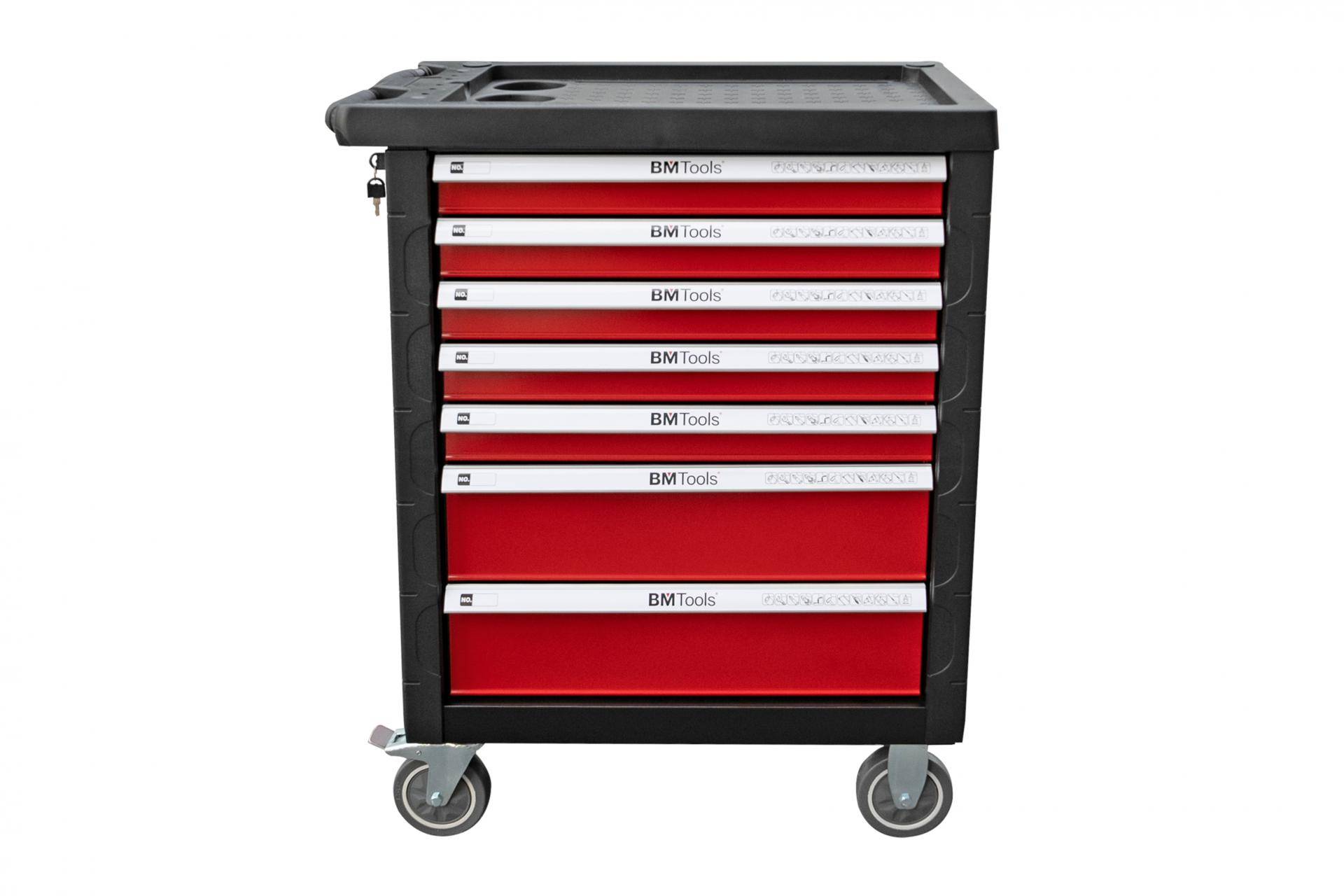 Візок з інструментами 7 секцій 172 од. (червоний)