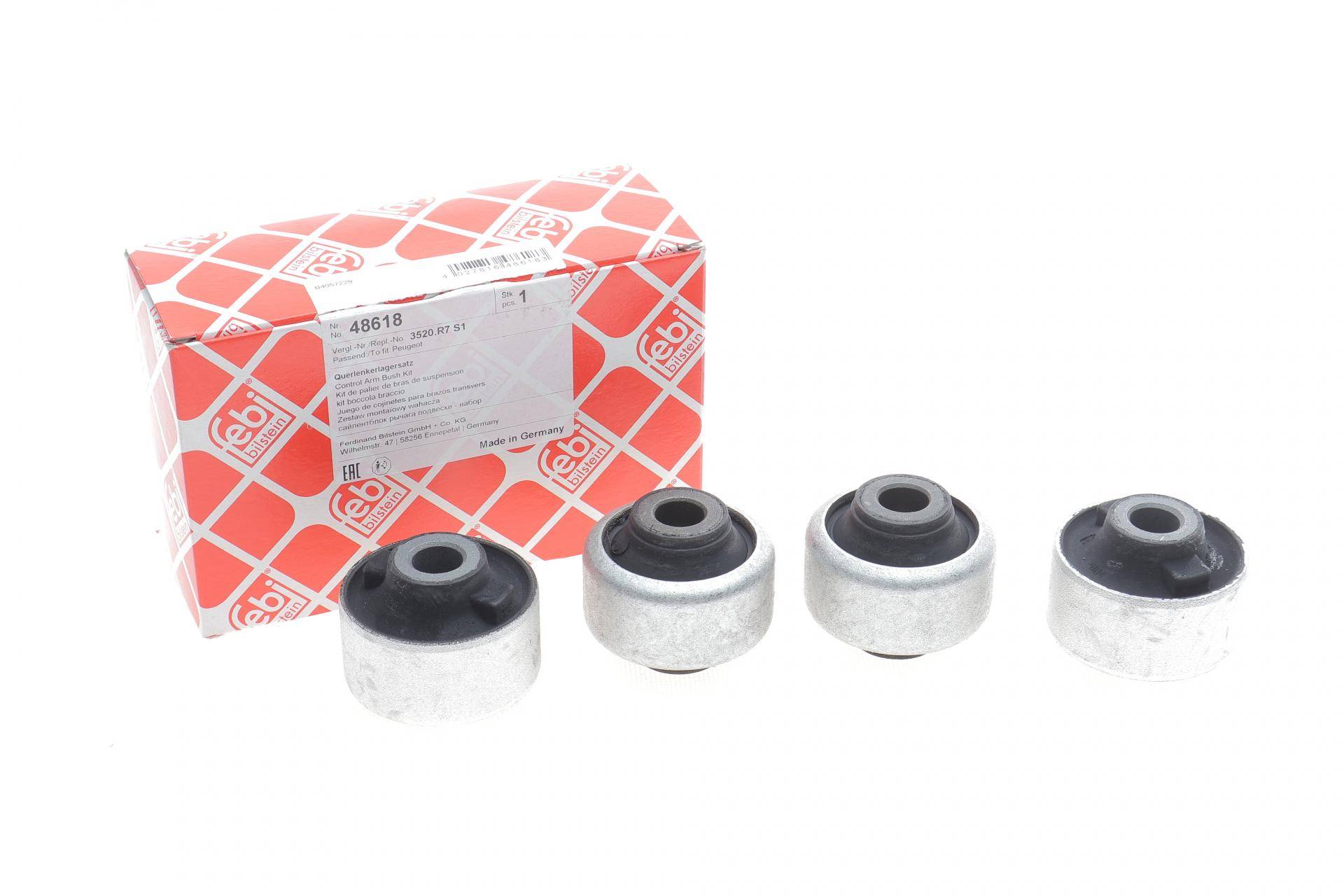 Комплект сайлентблоків передньої підвіски Citroen C3 10-/Peugeot 207 06-13 (4шт)