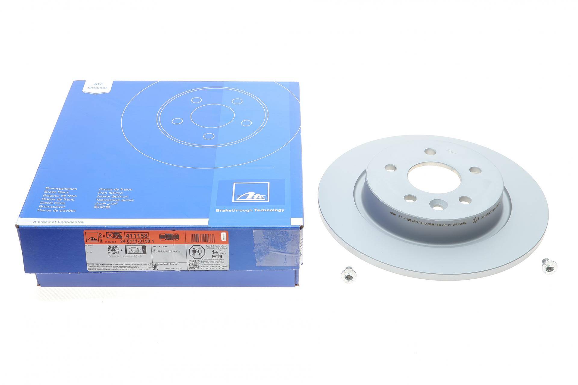 Диск гальмівний (задній) Ford C-Max 07-10/Focus 04-/Volvo C30/S40/V50 04-12 (280x11) (з покр)(повний)