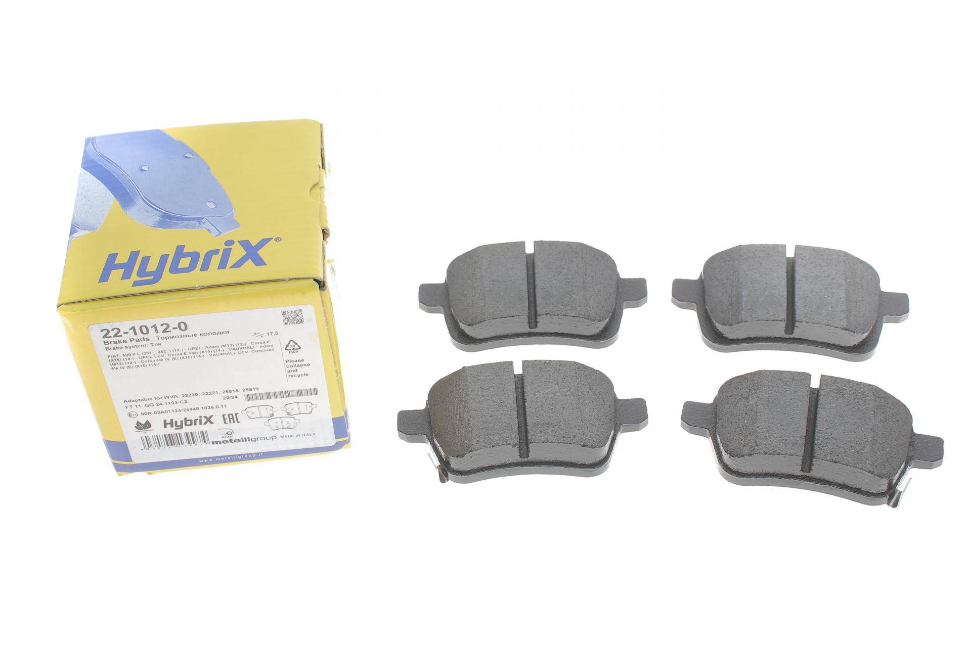 Колодки гальмівні (задні) Fiat 500L 13-/Tipo 15-/Corsa E 14-