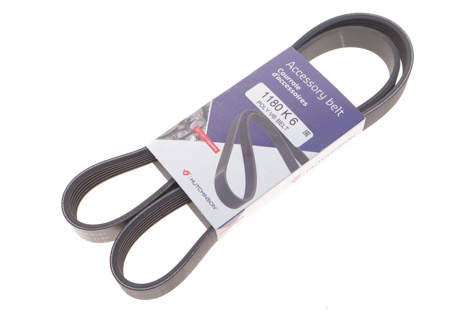 Ремінь генератора Fiat Doblo 1.3D Multijet/Ducato 2.0JTD 01-/VW Caddy 1.4/1.6 96- (6PK1180)