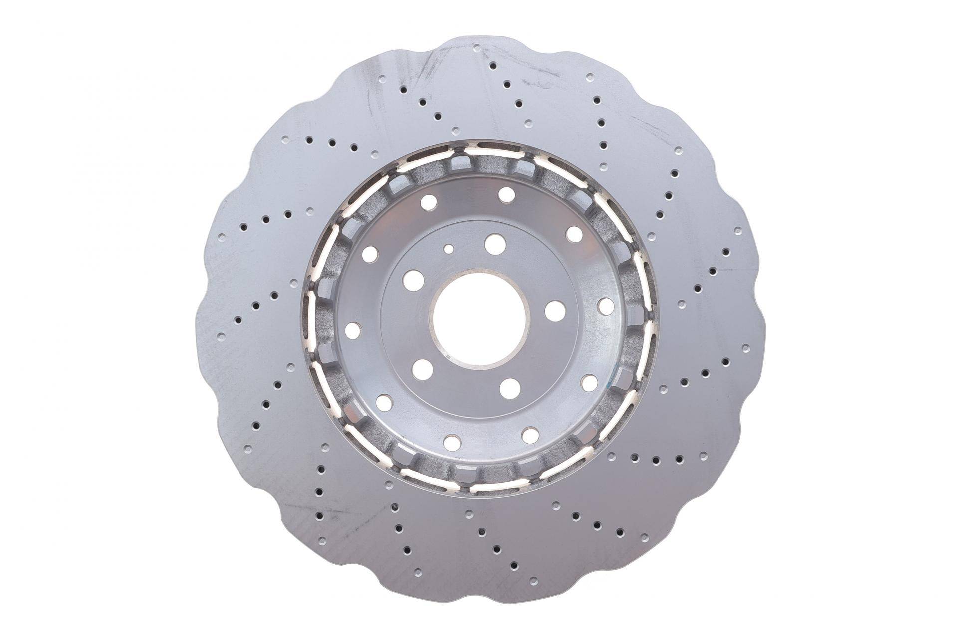 Диск гальмівний (передній) Audi RS6/RS7 13-18 (390x36) (з покриттям) (з отворами) (вент)