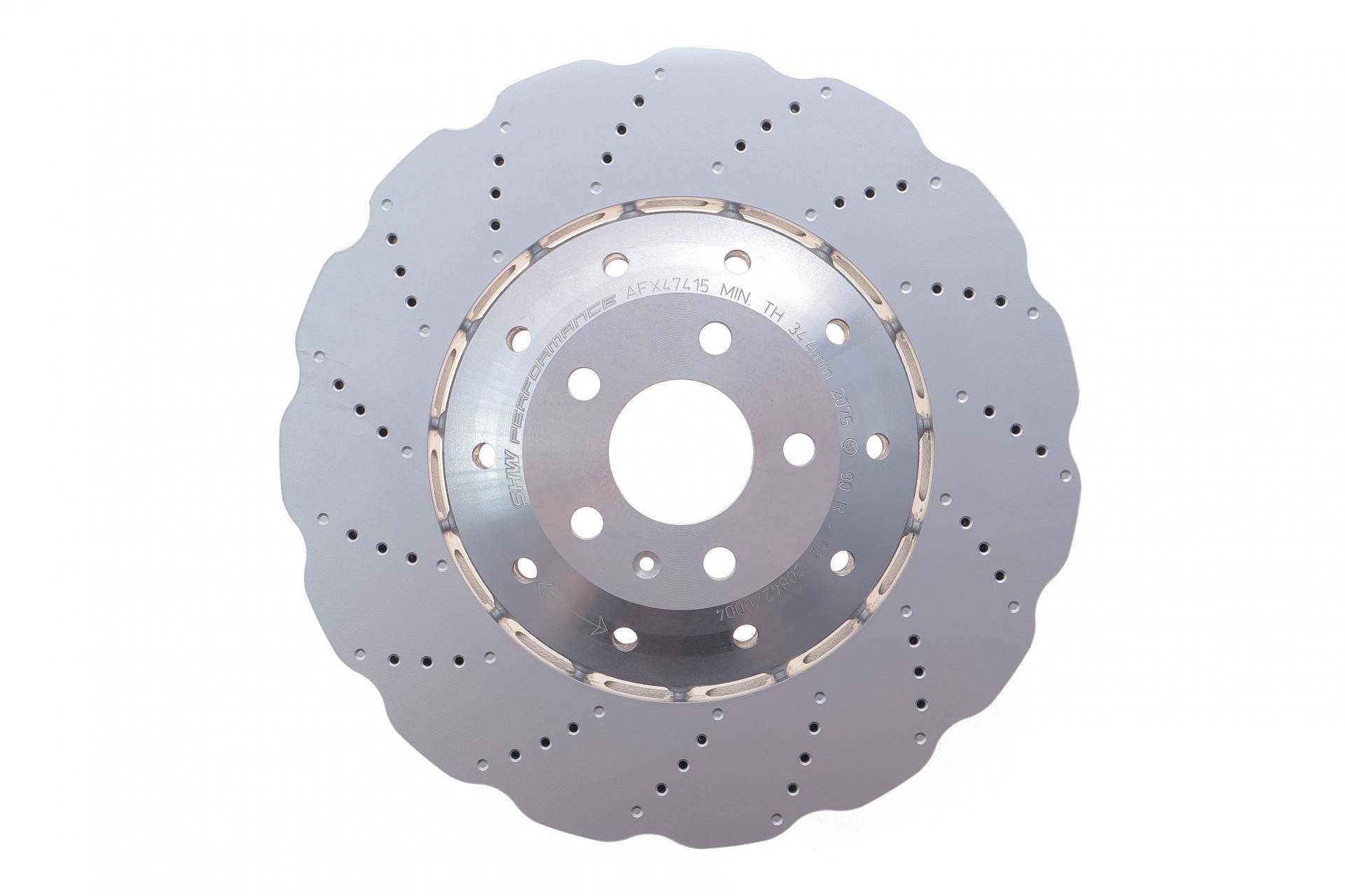 Диск гальмівний (передній) Audi RS6/RS7 13-18 (390x36) (з покриттям) (з отворами) (вент)