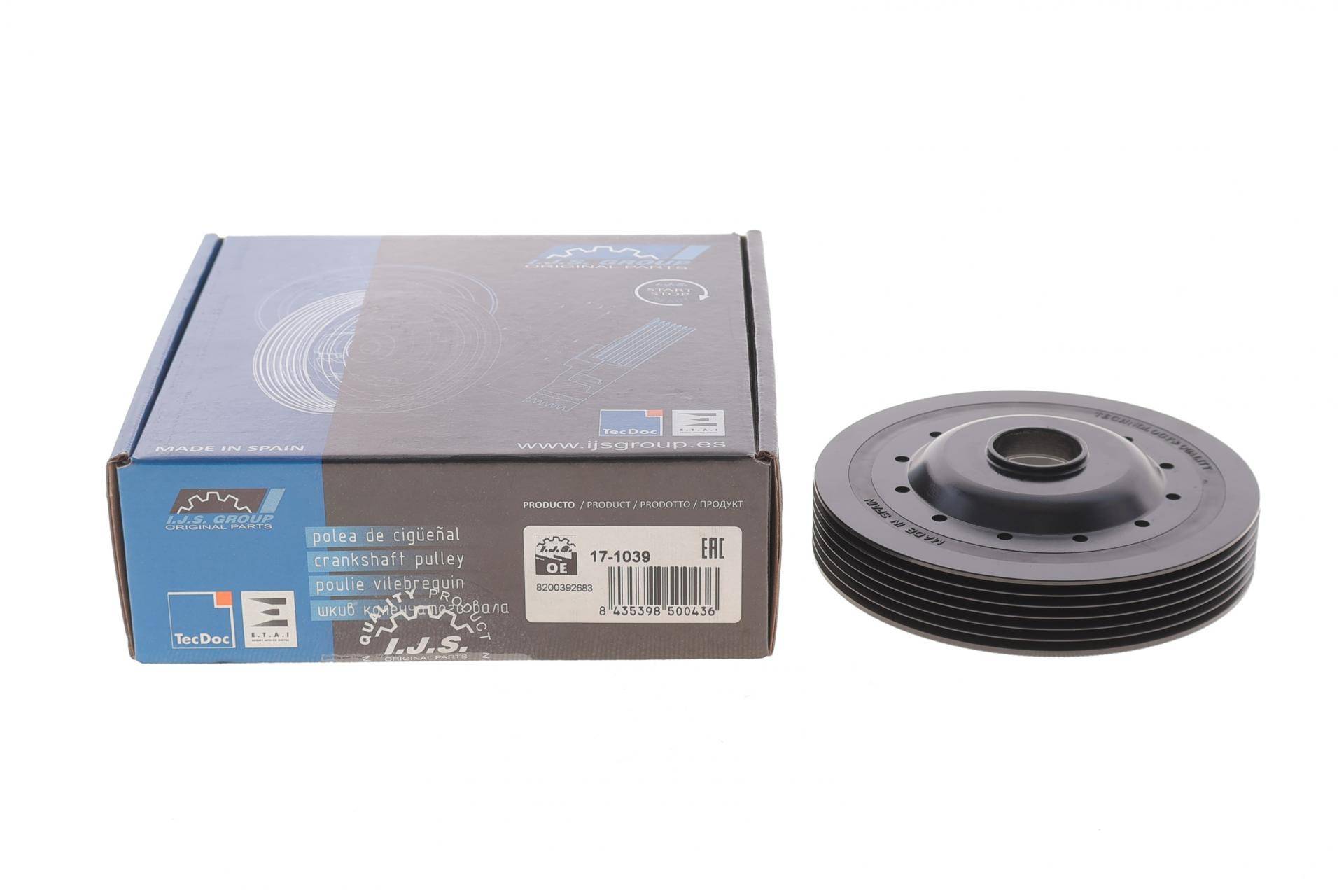 Шків колінвалу Renault Megane/Kangoo/Clio 1.5 dCi 08-/05- (6PK)