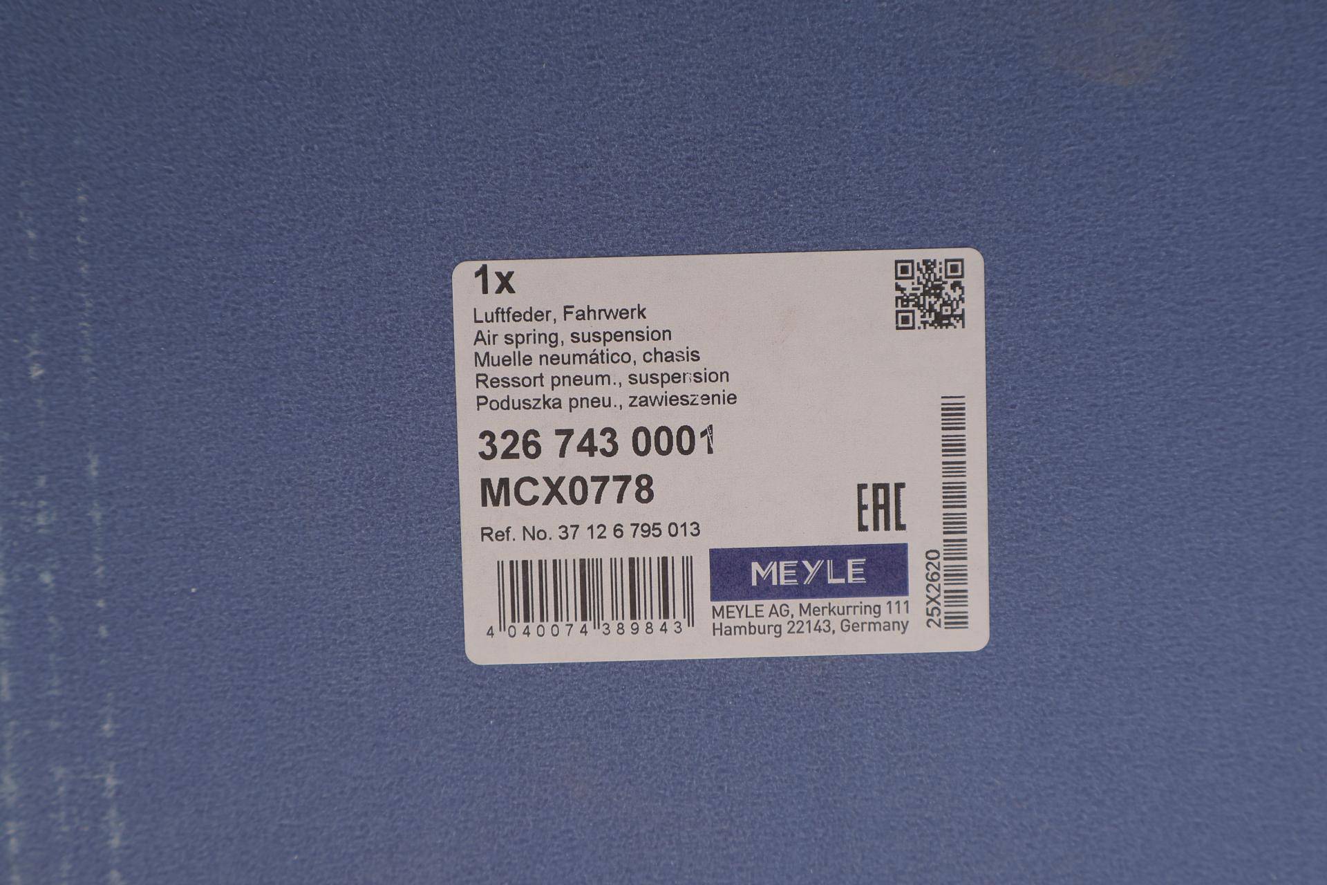 Подушка пневмопідвіски (ззаду) BMW X5 (F15/F85) 13-/X6 F16/F86) 14- (з електрорегулюванням)