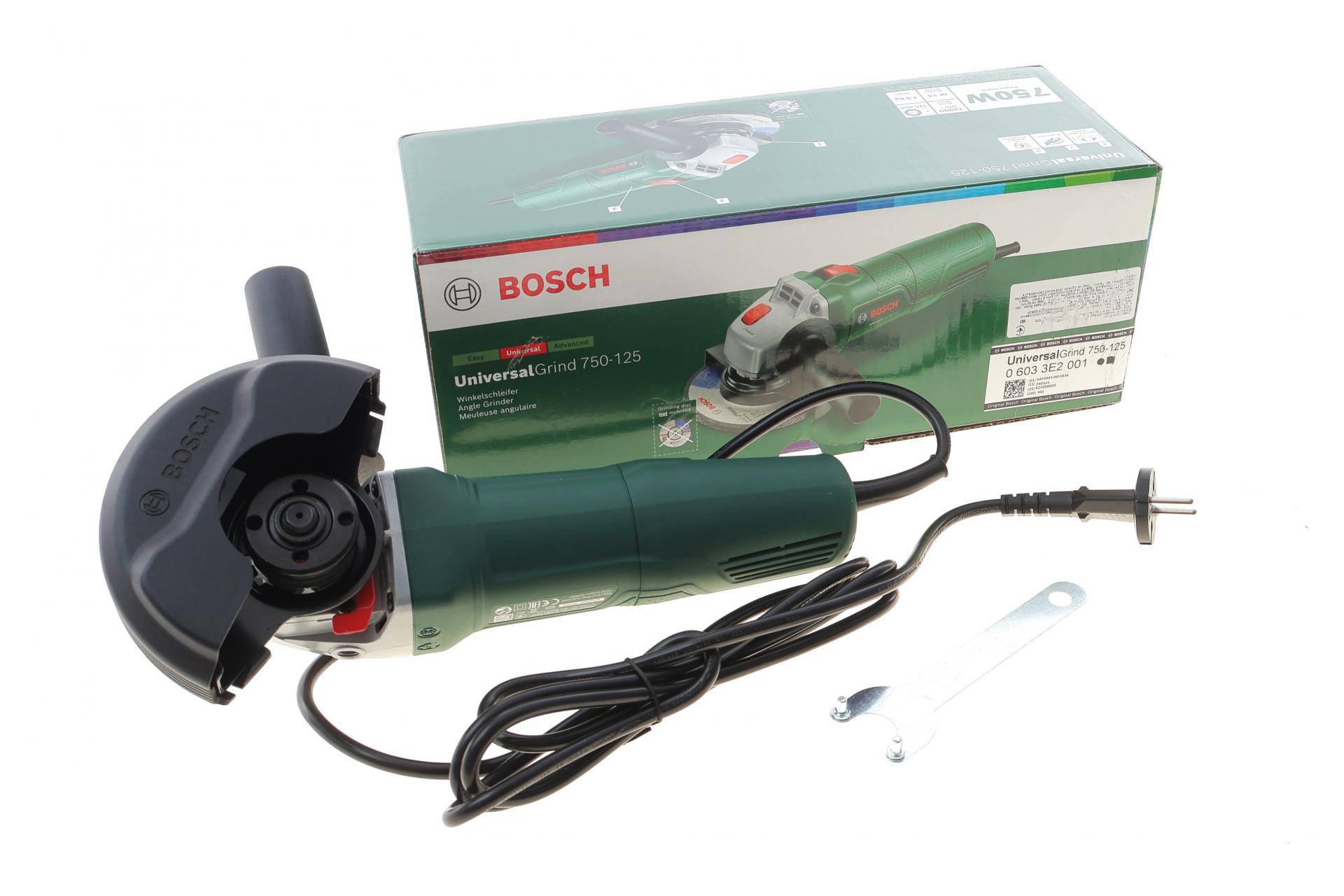 Шліфмашина кутова UniversalGrind 750-115 (750 Вт, 12000 об/хв, Ø125 мм)