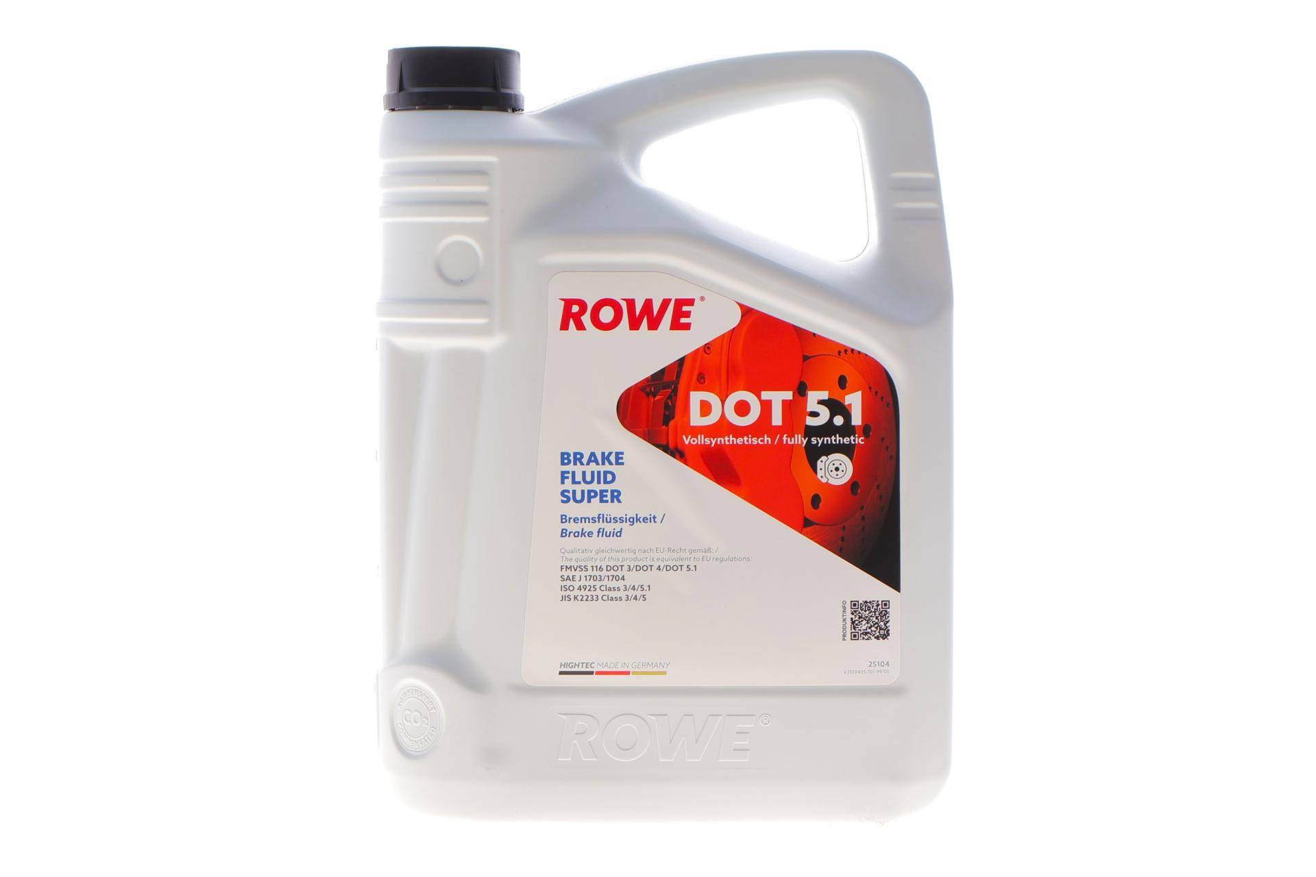 Рідина гальмівна HIGHTEC BRAKE FLUID SUPER DOT 5.1 (5L)