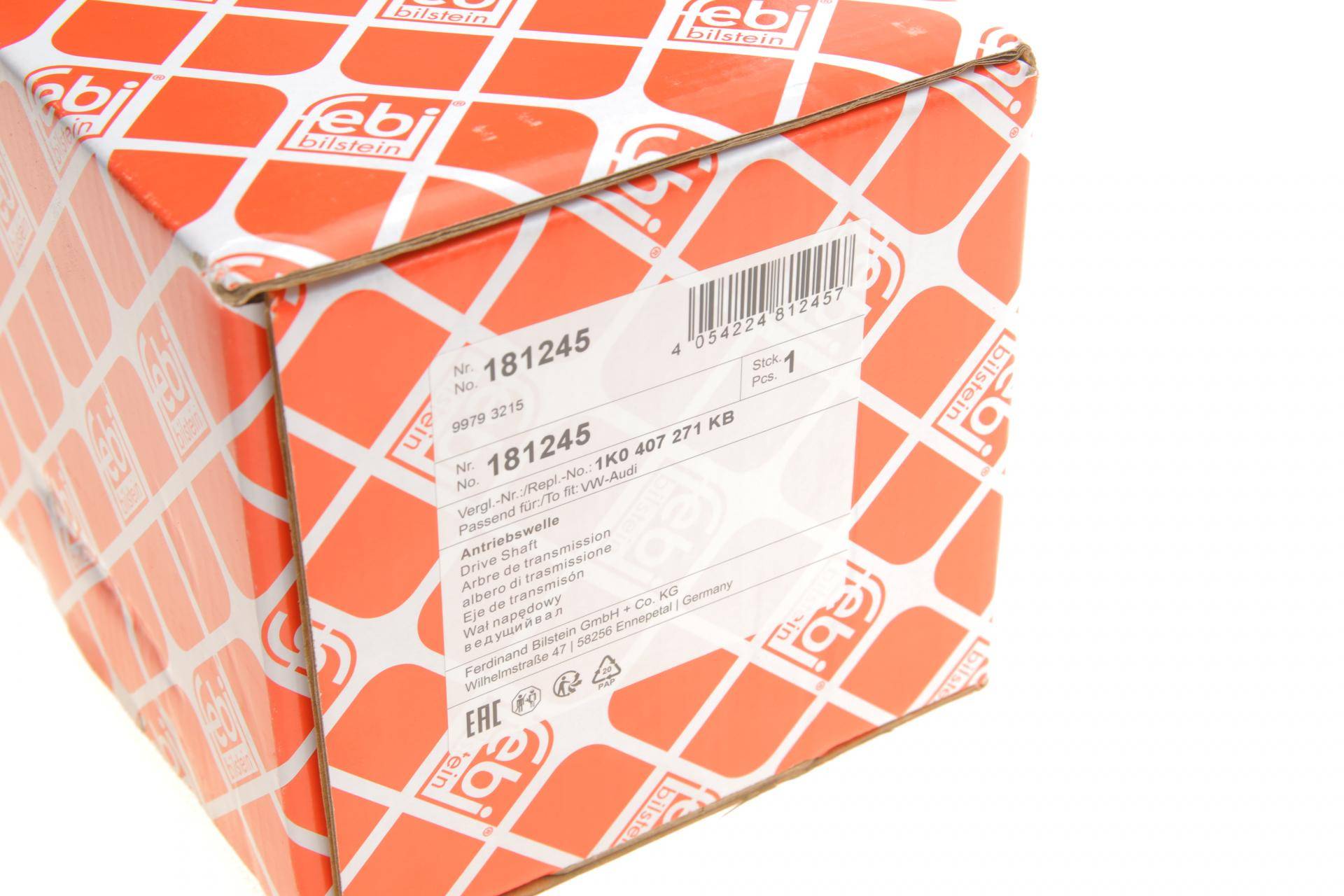 Піввісь (передня) Audi A3/Seat Leon/Skoda Octavia/SuperB/VW Caddy/Golf/Passat/Touran 03- (L)