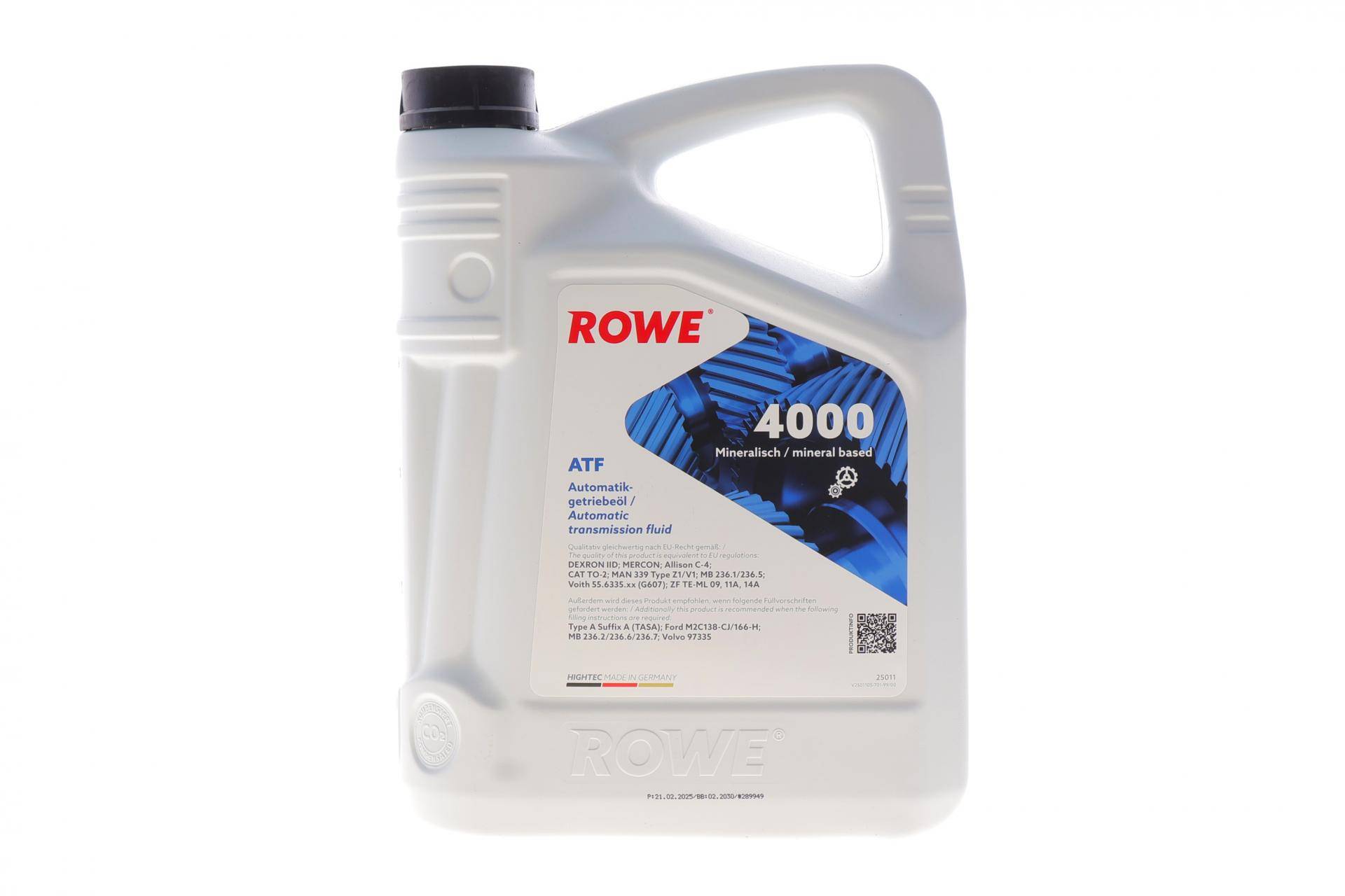 Олива HIGHTEC ATF 4000 (5L) Dexron II (червоний)