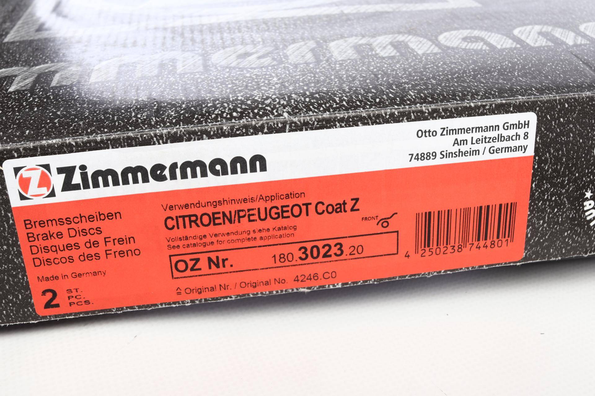 Диск гальмівний (передній) Citroen C4/ Peugeot 207/307 1.6-2.0i 04- (302x26) (з покриттям) (вентилір)