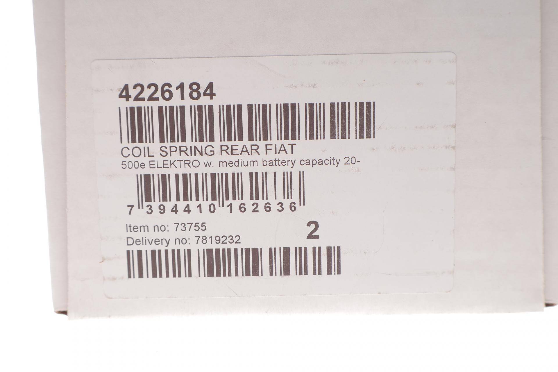 Пружина (задня) Fiat 500e Elektro 42 кВт/год 20- (хетчбек/кабріолет)