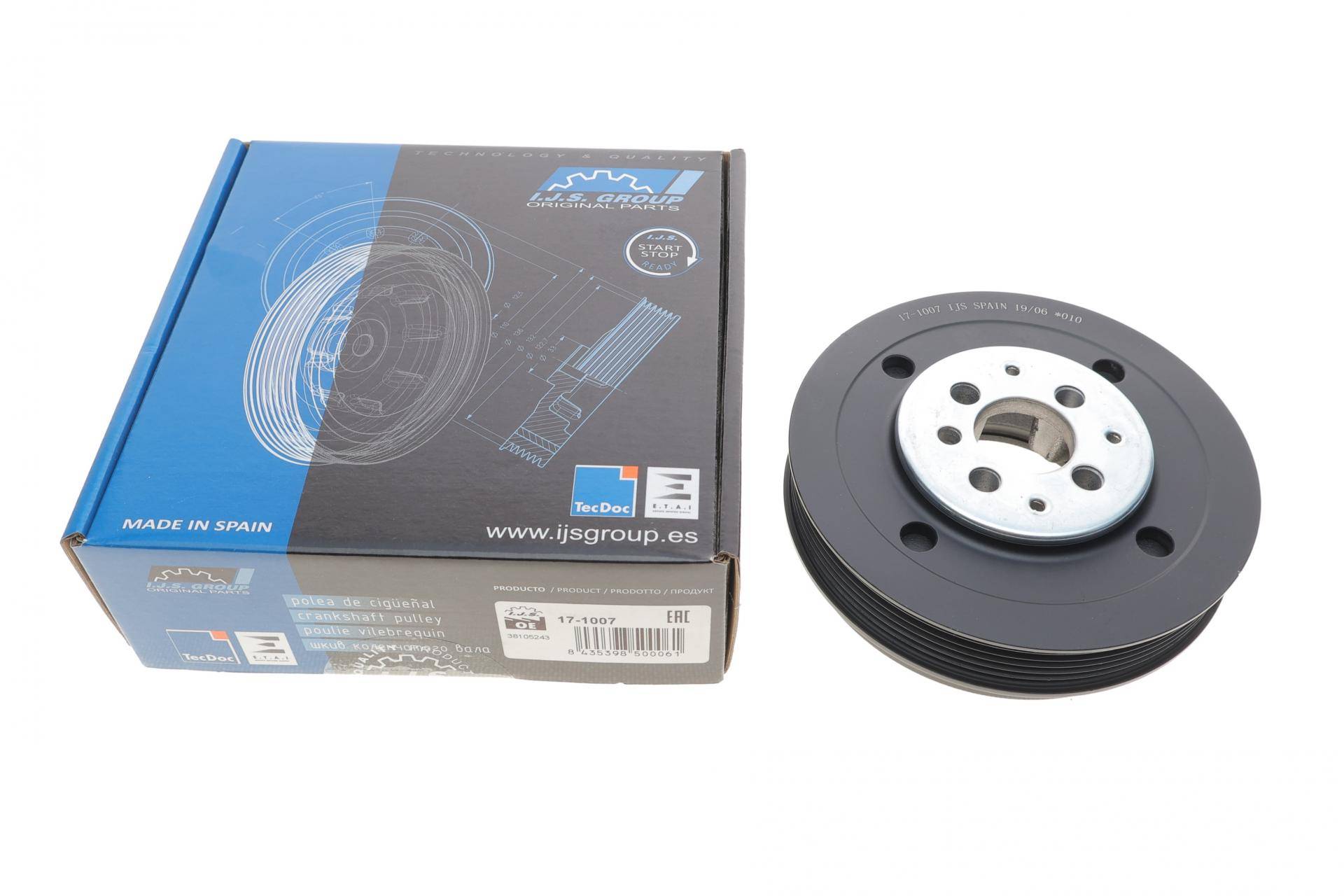 Шків колінвалу VW T5 1.9TDI 03-