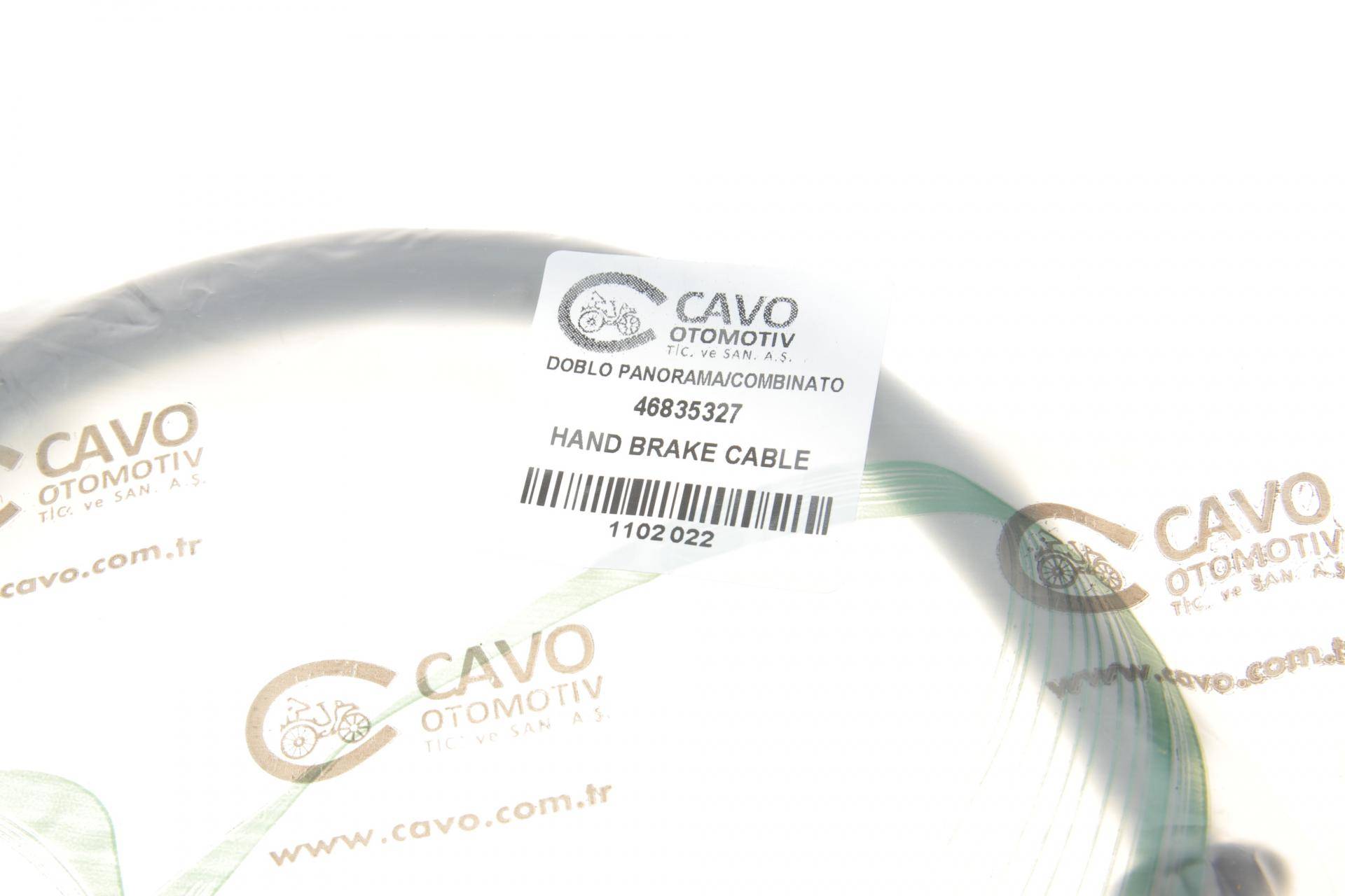 Трос ручника (задній) (R) Fiat Doblo 01- (1736/1448mm)