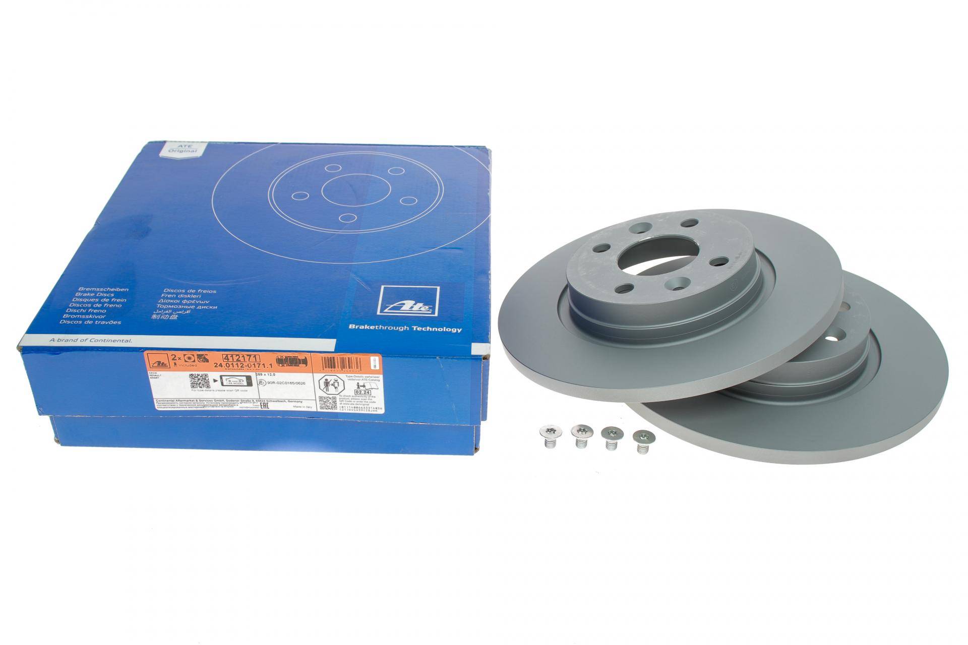 Диск гальмівний (передній) Renault Logan 04-/Twingo 96-/Smart 14- (259x12) (з покр.) (повний)