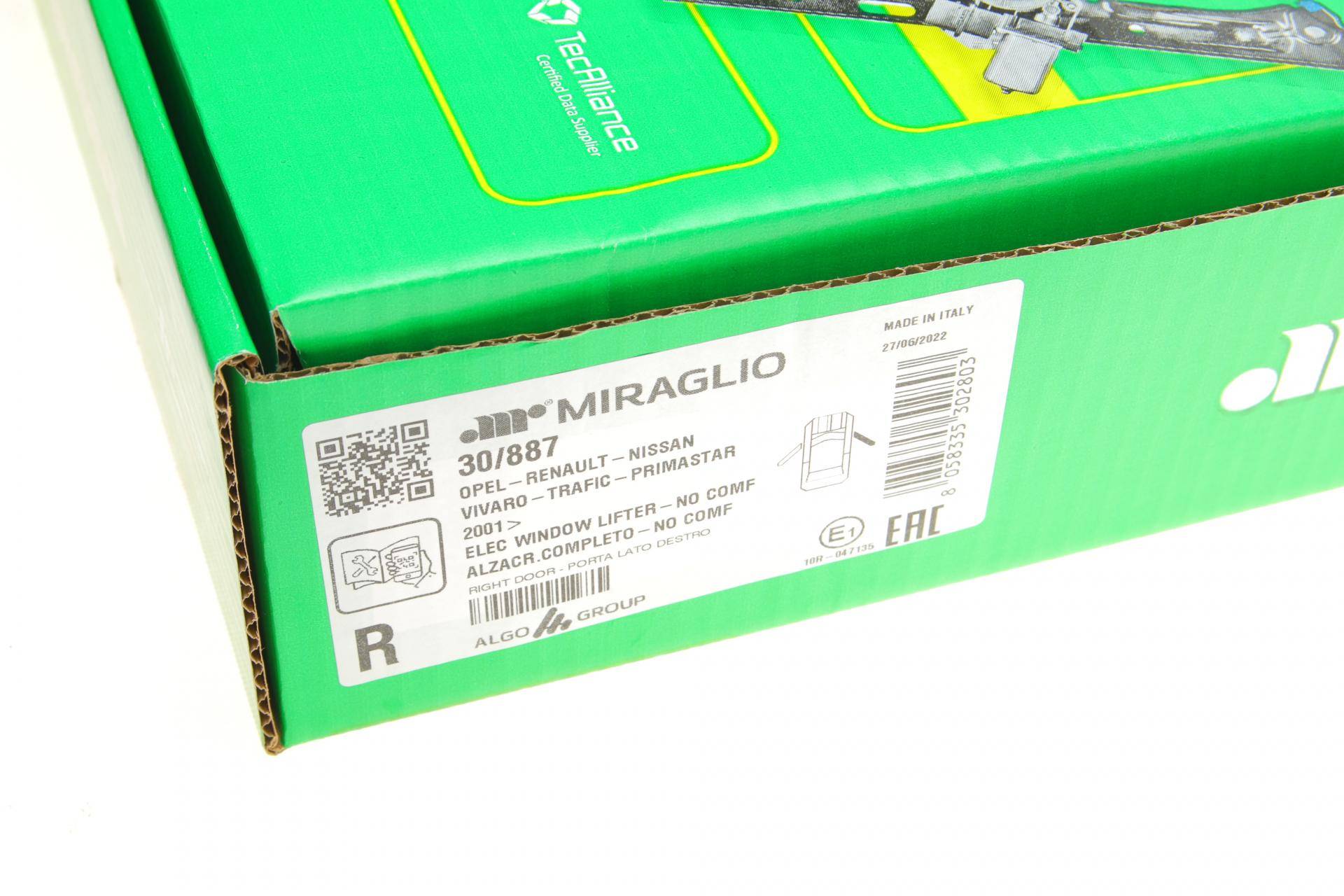 Склопідіймач (передній) Renault Trafic/Opel Vivaro 01- (R) (електро) (з моторчиком)