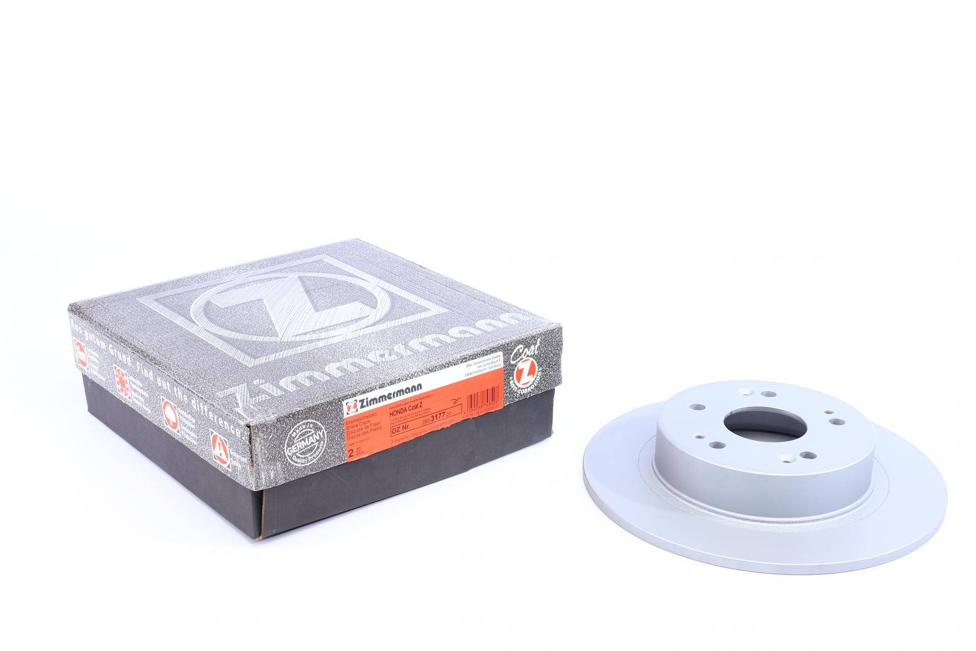 Диск гальмівний (задній) Honda Accord VIII 08- (282x9) (з покриттям) (повний)