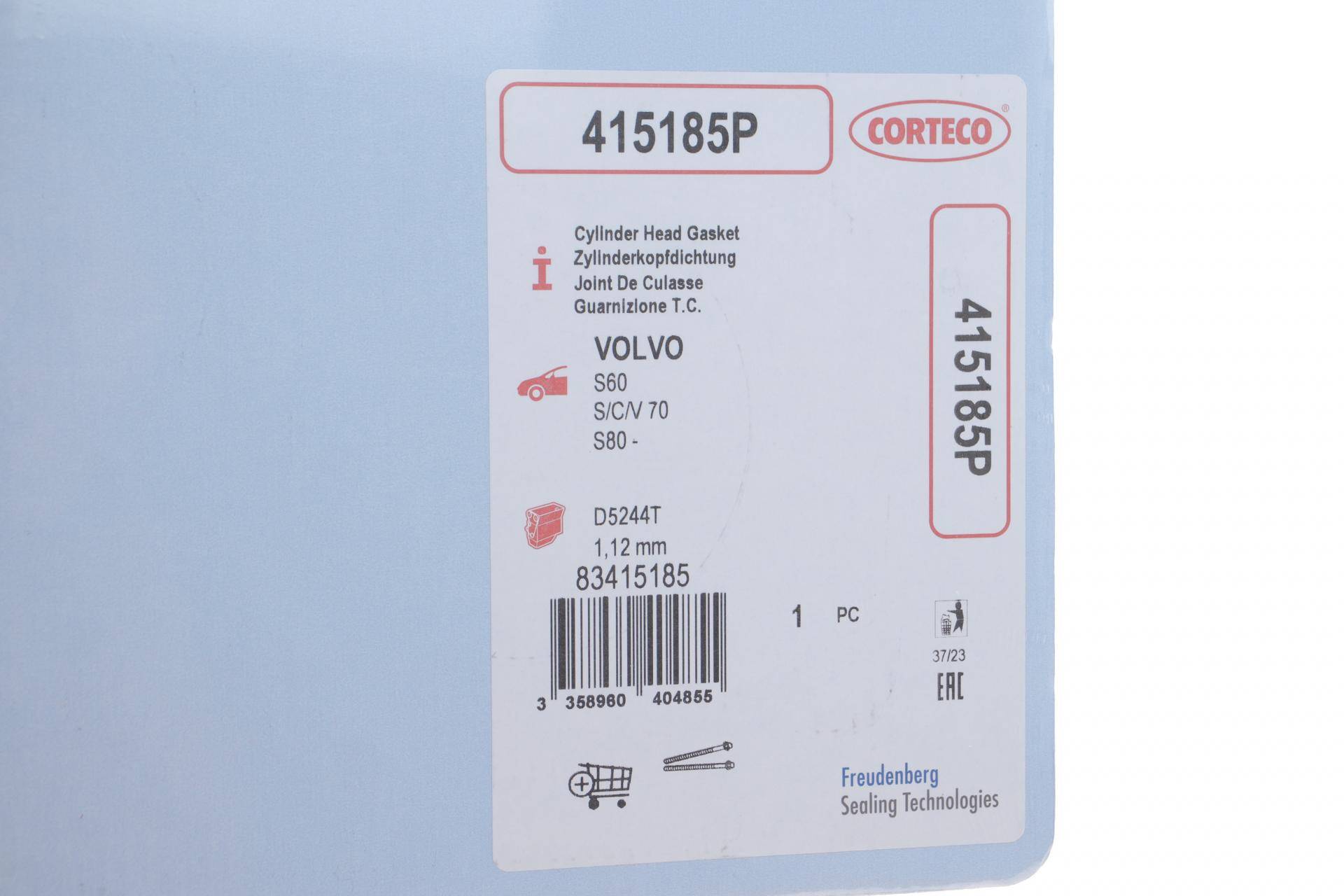 Прокладка ГБЦ Volvo C30/C70/S40/S60/S80/V50/V70/XC60/XC70/XC90 01-17 (3 мітки) (1.12mm)