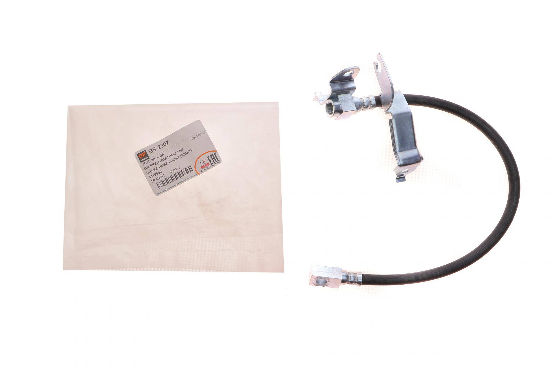 Шланг гальмівний (передній) Ford Transit 00- (R)