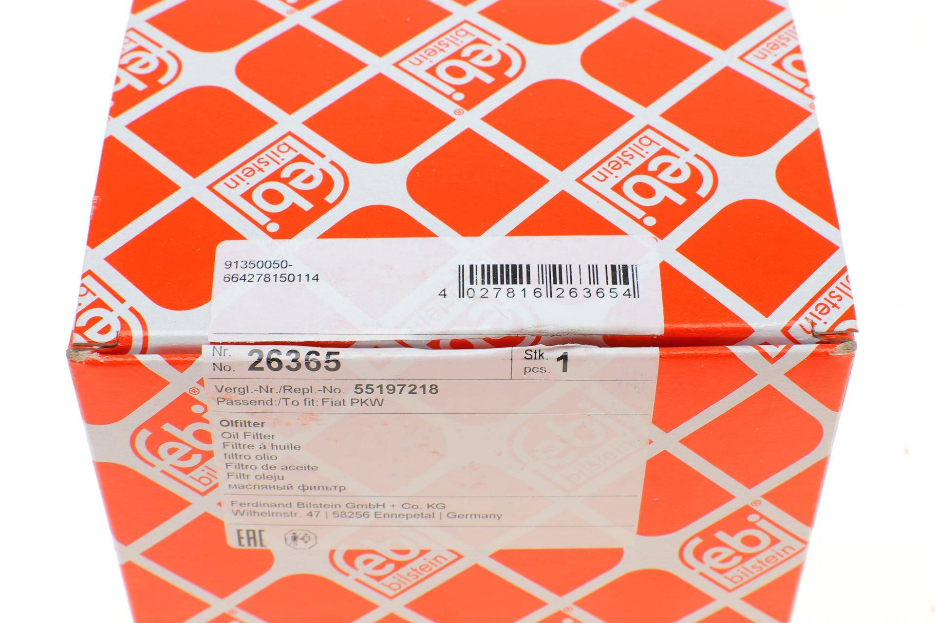 Фільтр масляний Fiat Doblo 00-/Fiorino 07-/Punto 1.3JTD 05-/Opel Astra H/J 04-15/Combo 1.3CDTI 01-11