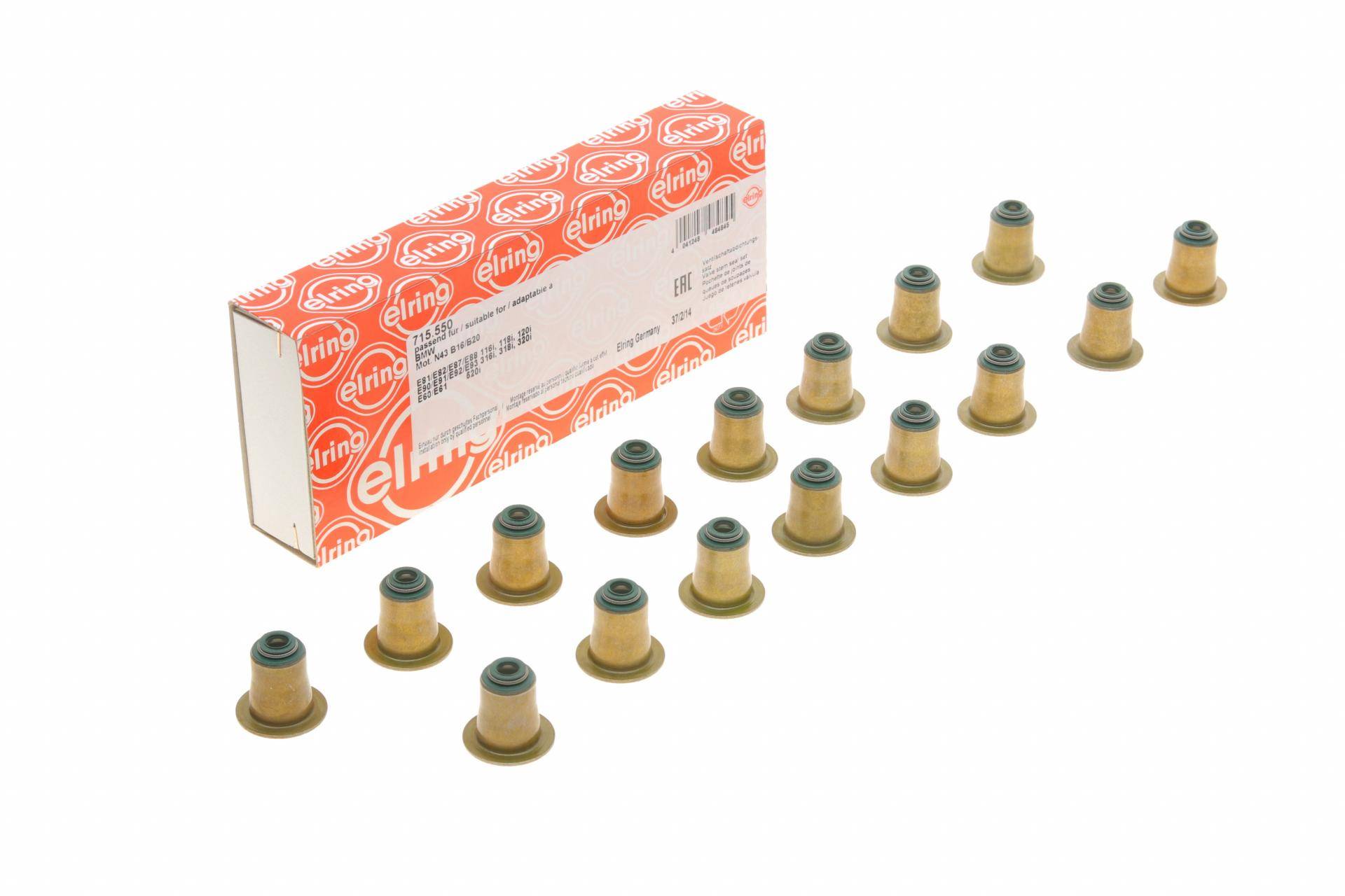 Сальник клапана (впуск/випуск) BMW 3 (E90)/5 (E60) 07-11 (к-кт 16шт), N43