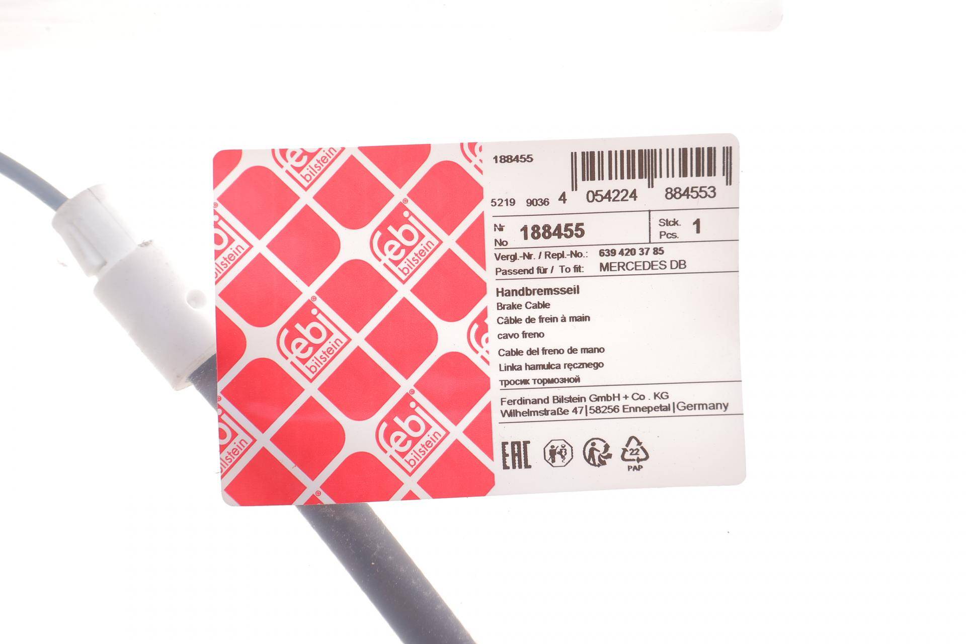 Трос ручника (задній) (R) MB Vito (W639) 2.0D-Electric 03- (1185mm)