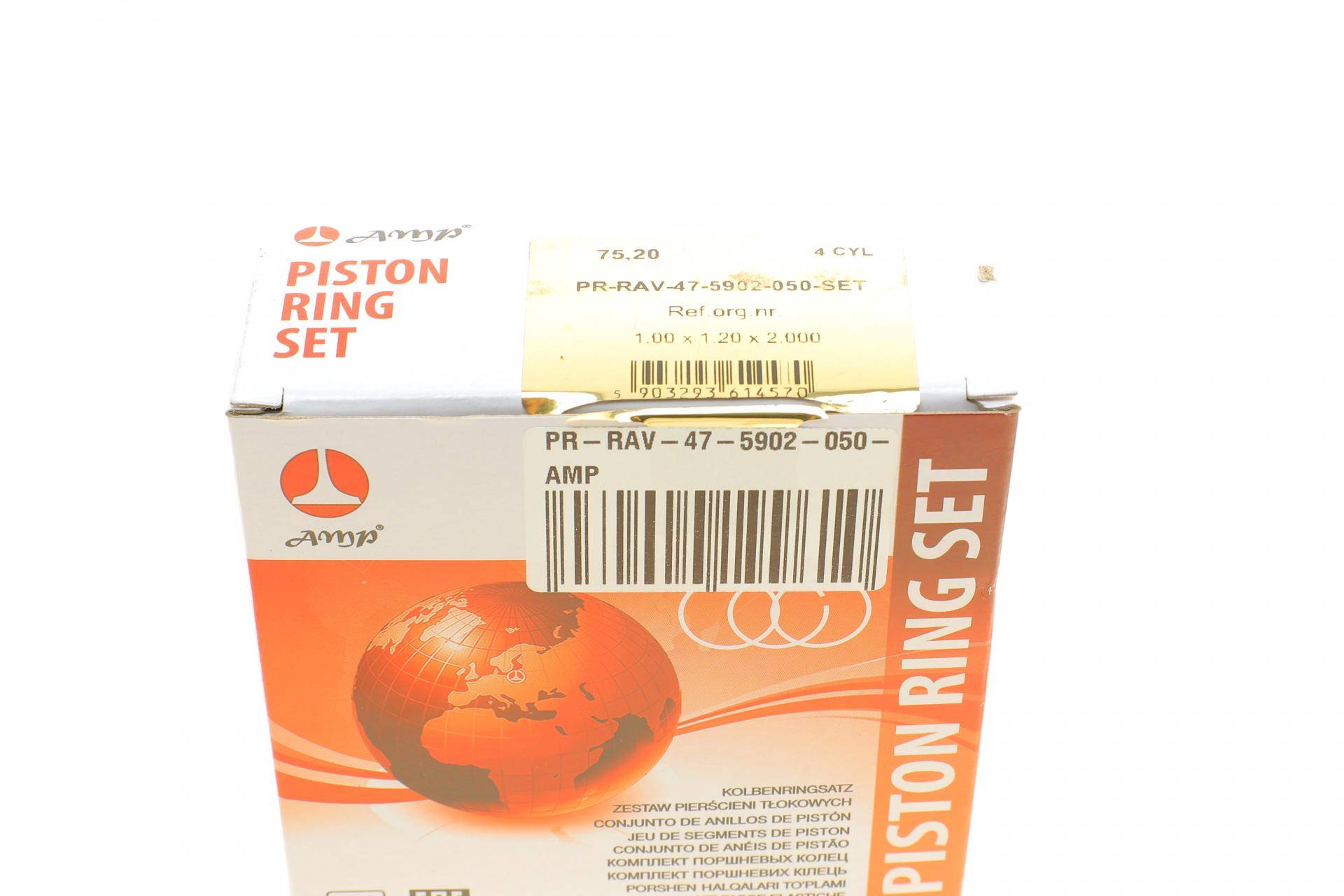 Кільця поршневі Ravon R4 1.5 16- (+0.50/75.00mm) (1.0x1.2x2.0)