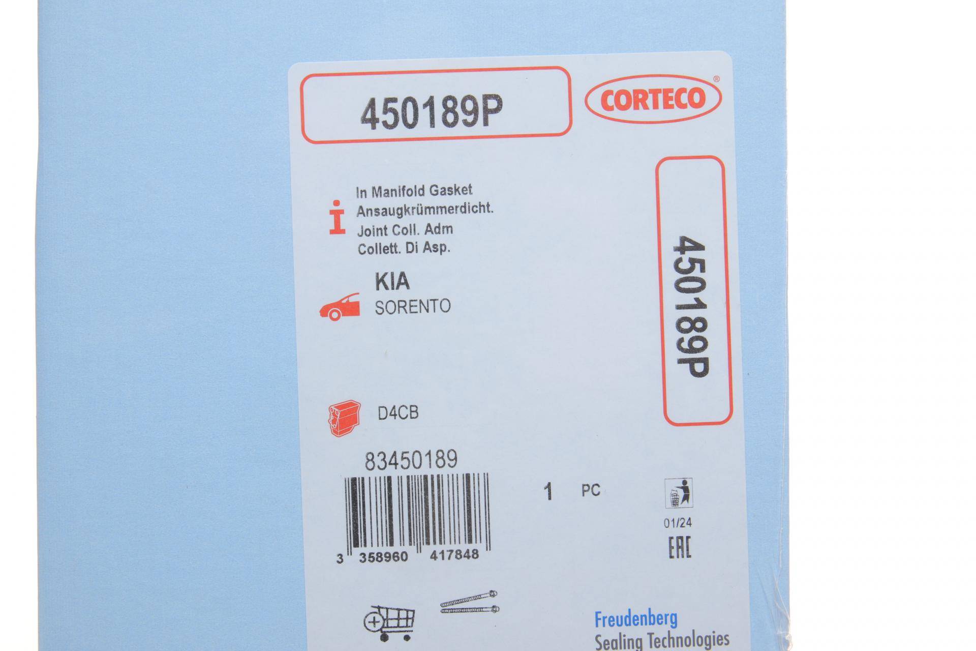 Прокладка колектора впускного Kia Sorento 2.5 CRDi 02-