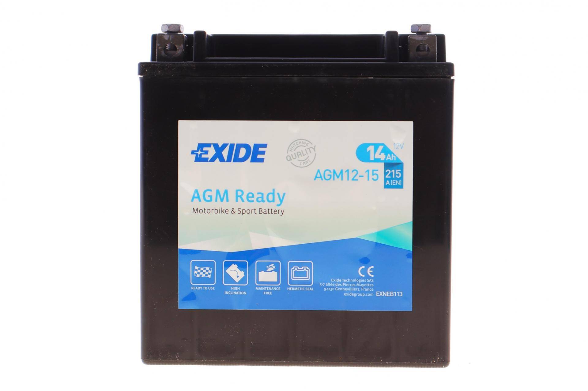 Акумуляторна батарея 14Ah/215A (150x90x160/+L/B00) (AGM Ready) (мото)