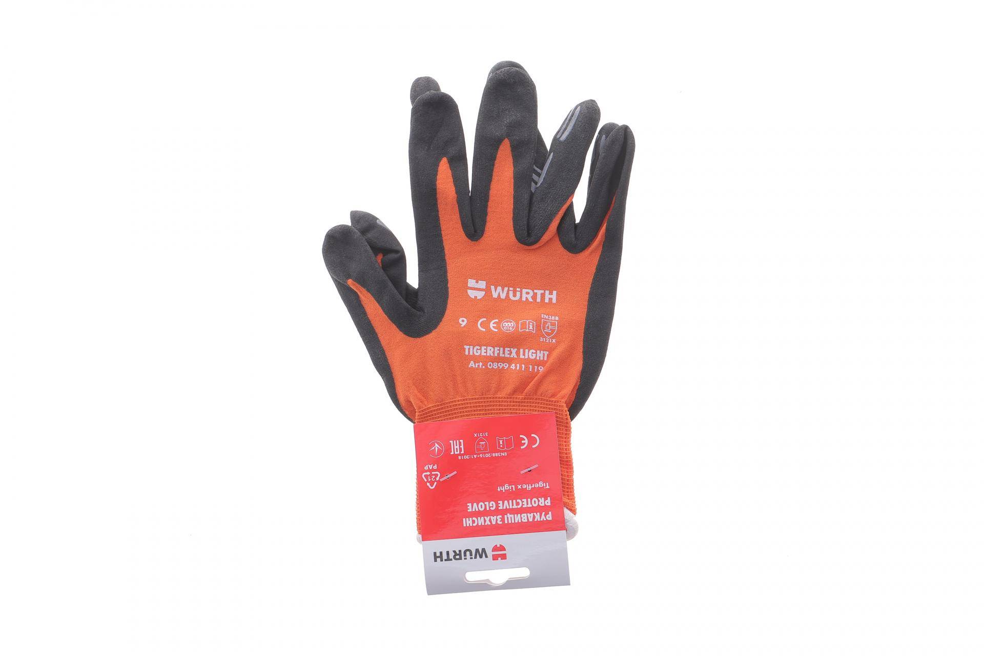 Рукавиці з нітриловим покриттям (L) TIGERFLEX-LIGHT