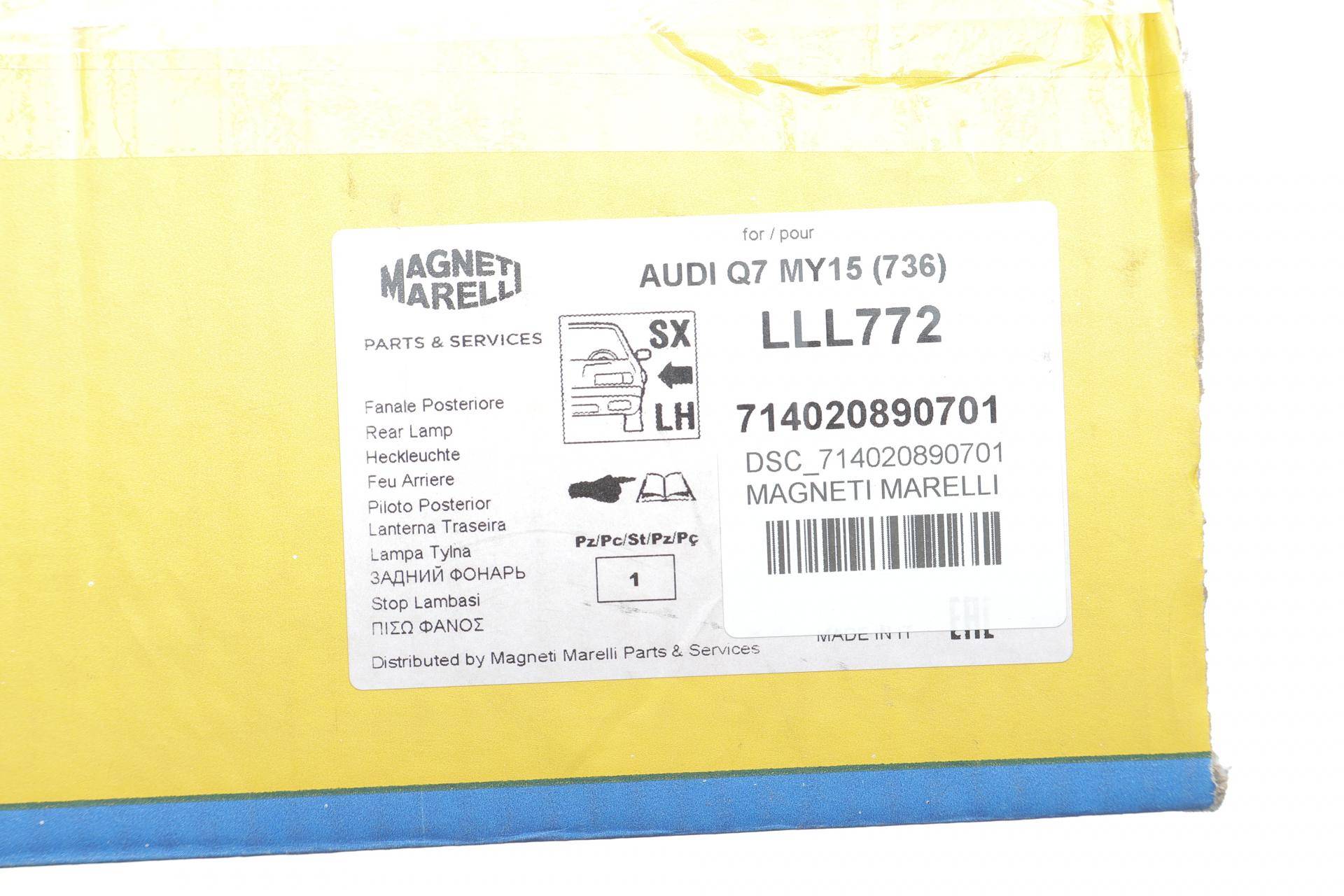 Ліхтар задній Audi Q7 15- (L) (LLL772)(незначний скол)