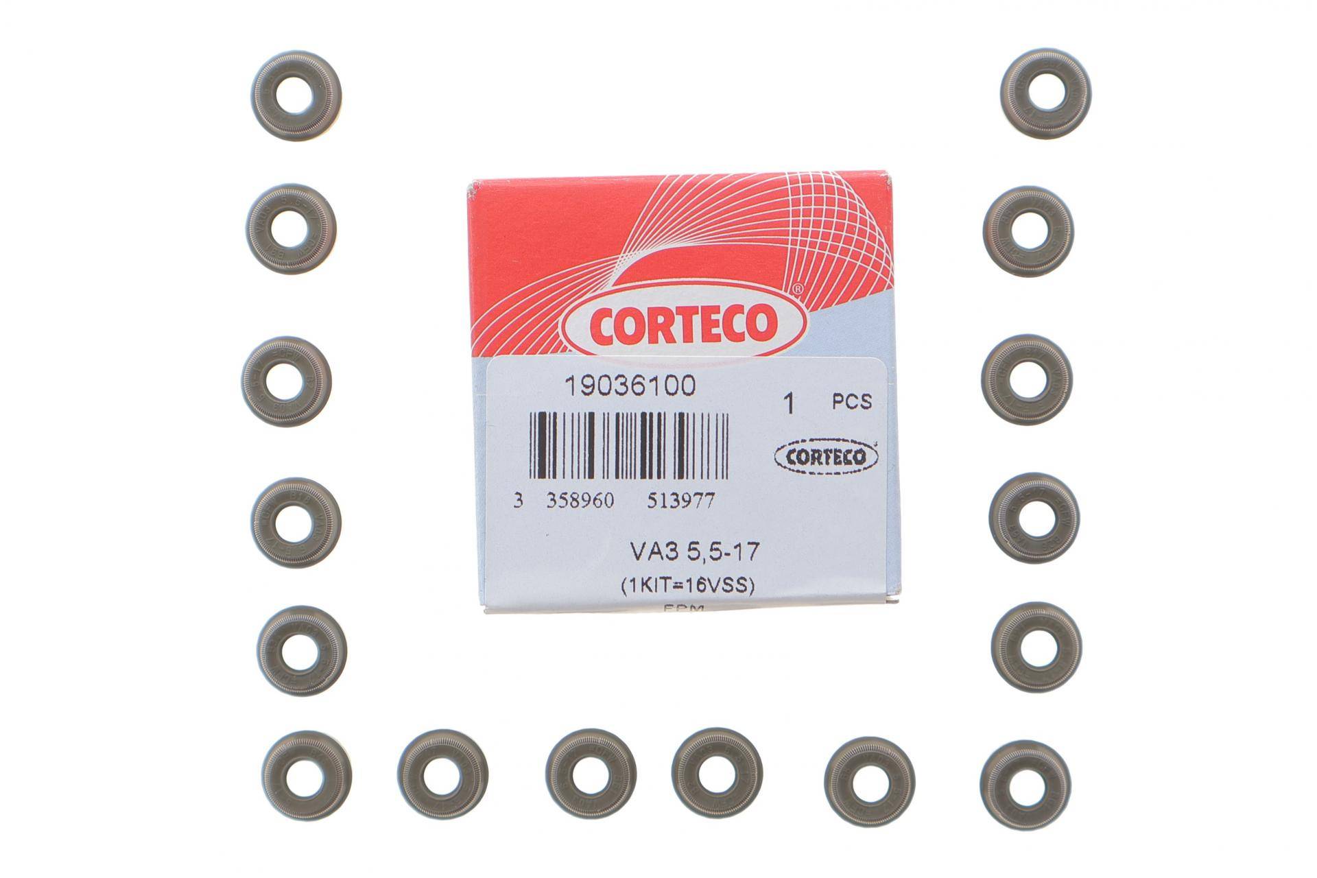 Сальник клапана (впуск/випуск) Renault Kangoo 1.2 16V 01- (к-кт 16шт)