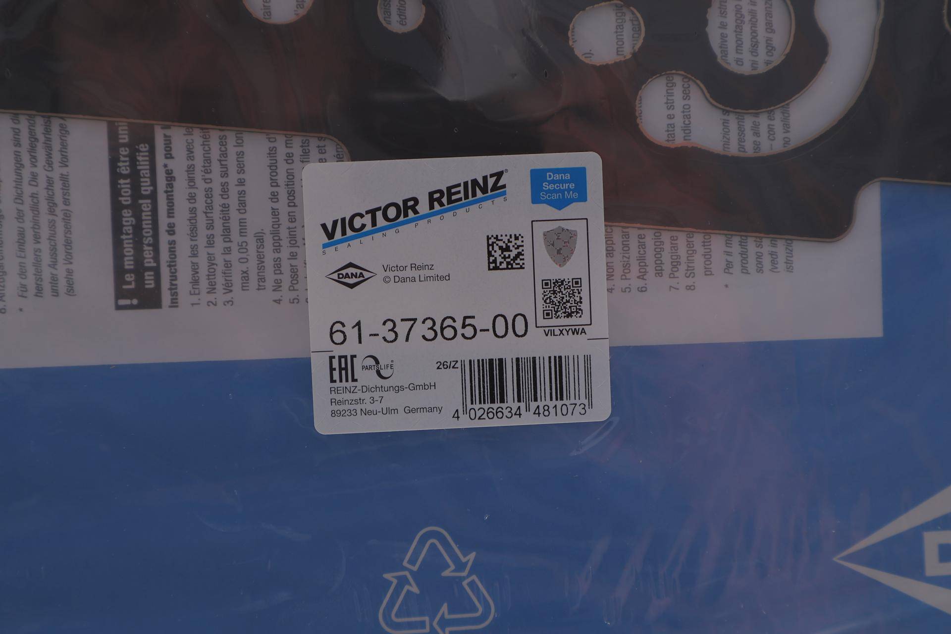 Прокладка ГБЦ Ford Transit/Citroen Jumper 2.2HDi/TDCi 06- (1 отв.) (1.1mm)