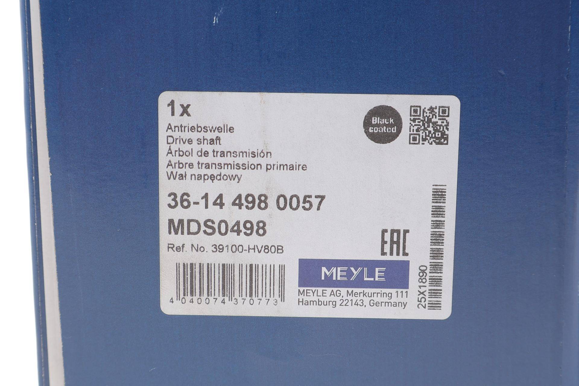 Піввісь (передня)(R) Renault Kadjar 18-/Nissan Qashqai II 1.5 dCi 13- (29z/27z/968mm) Euro 6