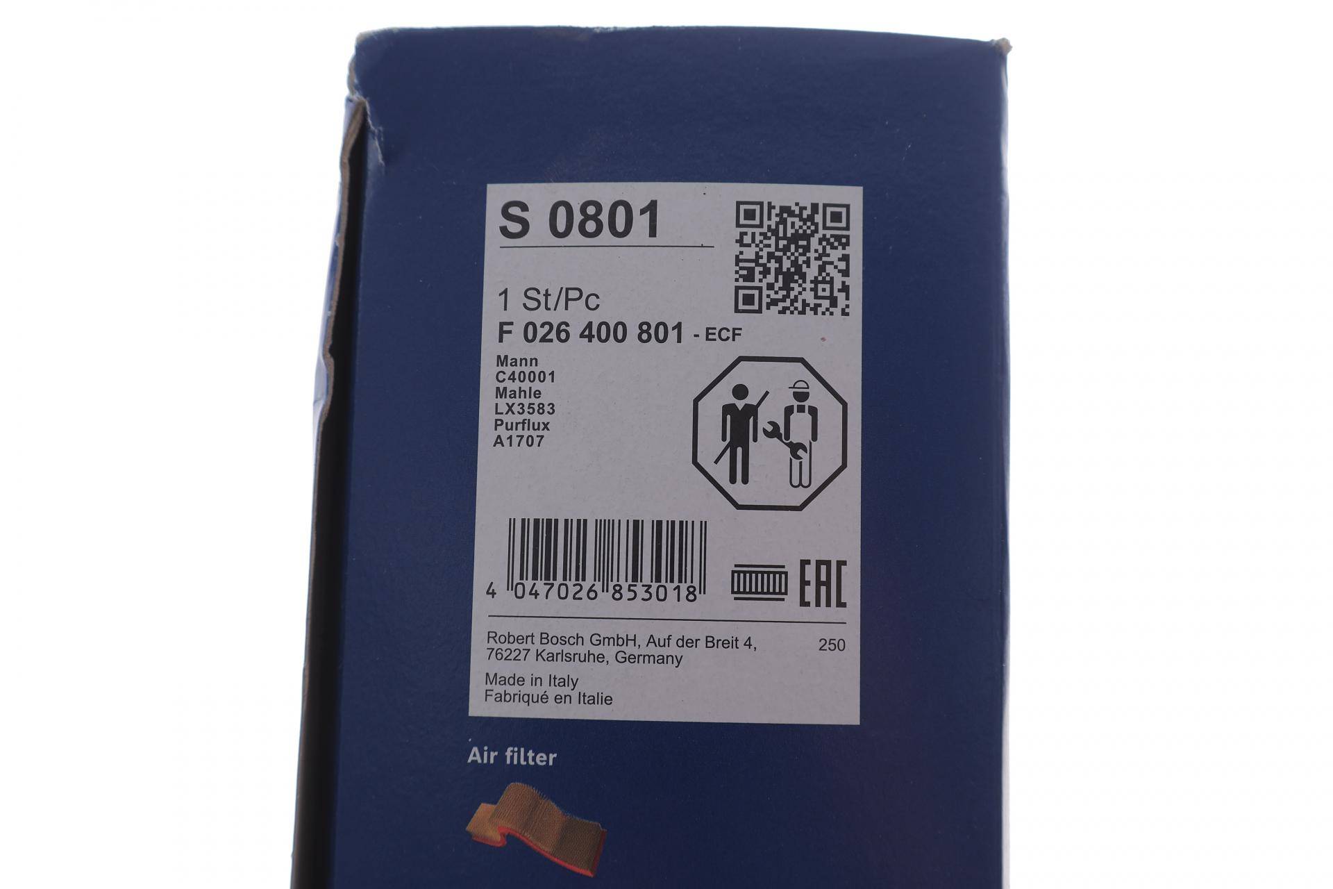 Фільтр повітряний Iveco Daily V/VI 2.3JTD 11- (h=61mm)