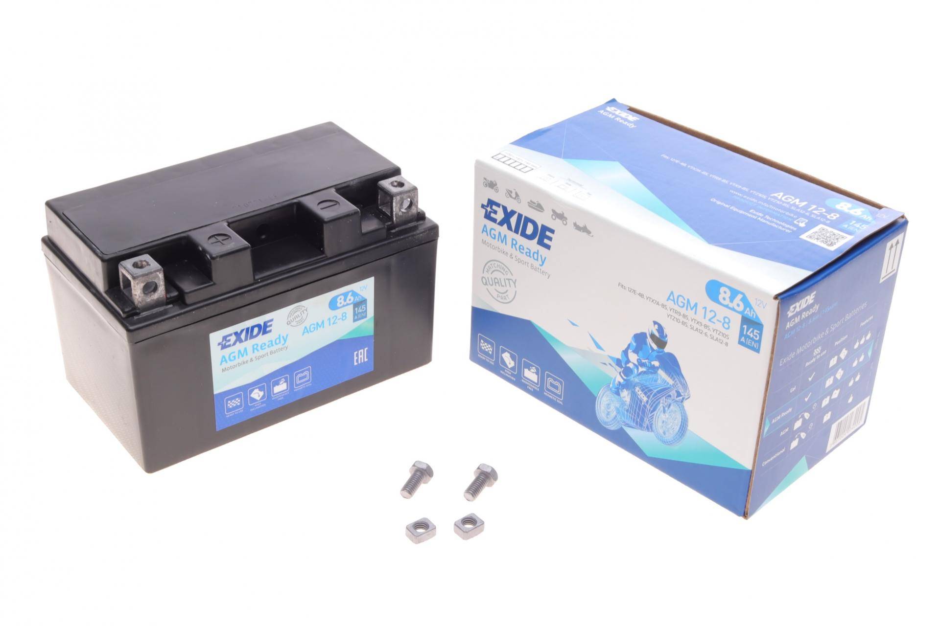 Акумуляторна батарея 8.6Ah/145A (150x87x93/+L/B0) (AGM) (мото)