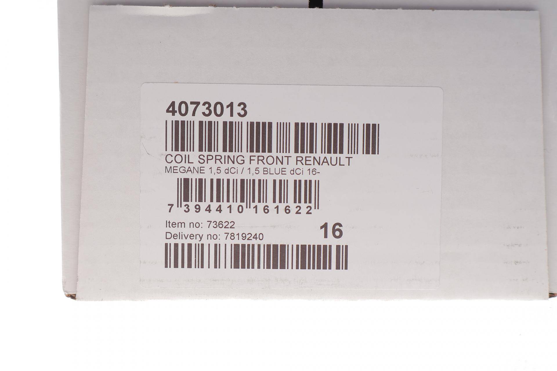 Пружина (передня) Renault Megane IV 1.5 dCi 15- (унів./хетч.)