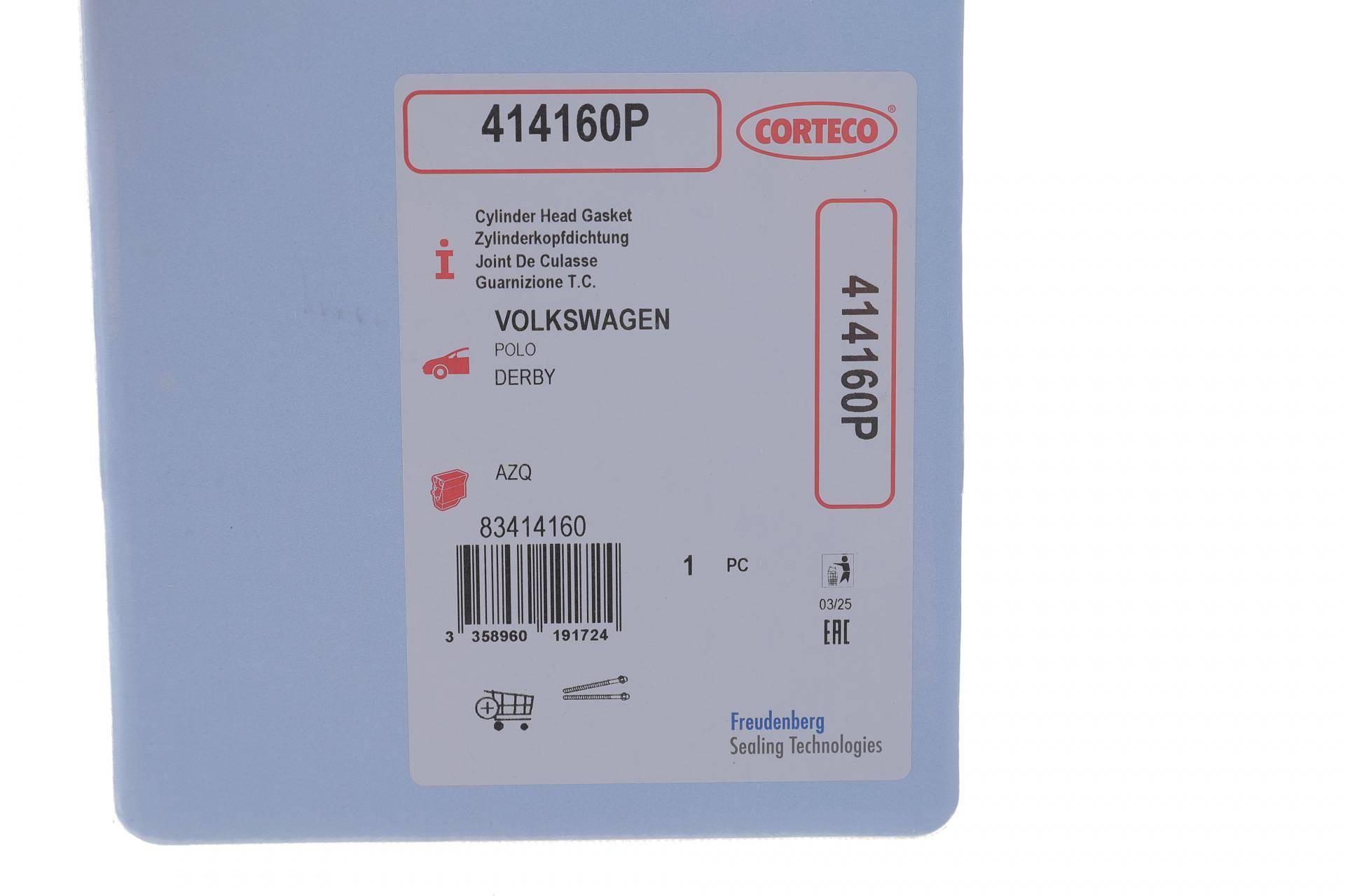 Прокладка ГБЦ Skoda Fabia/Rapid/VW Polo 1.2 12V 01- (0.90mm)