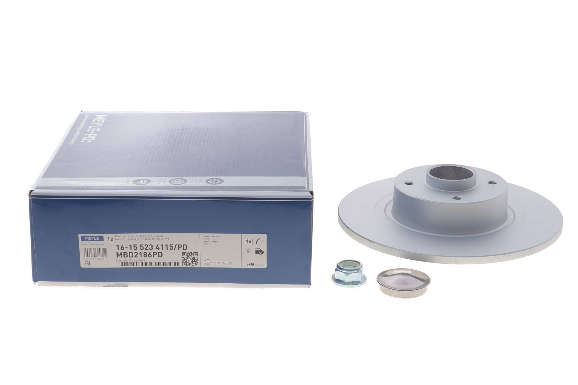 Диск гальмівний (задній) Renault Scenic II 03- (270х10) (+ABS) (з підшипником)