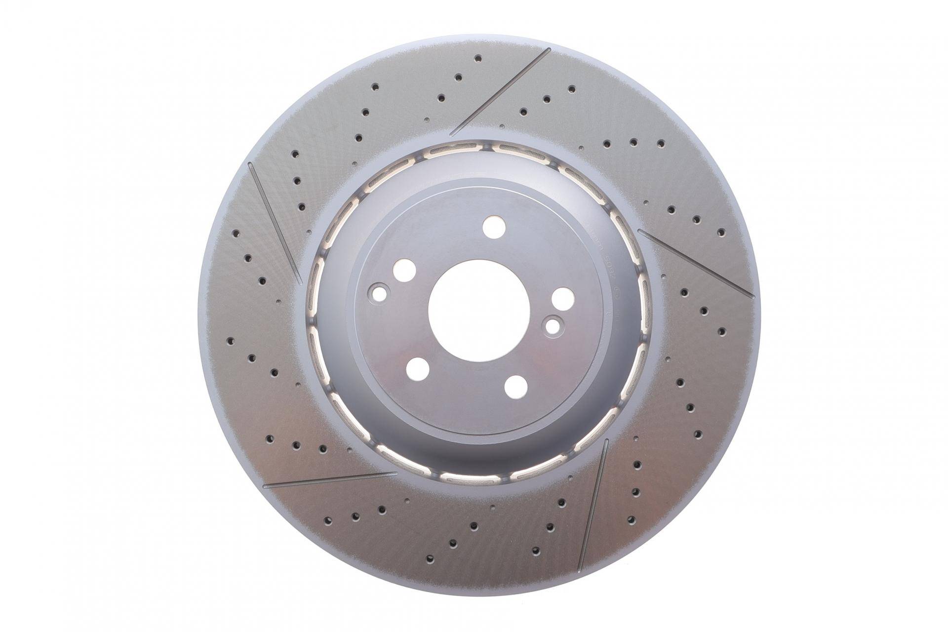 Диск гальмівний (передній) MB C-class (W205) 14-/E-class (W213) AMG 17- (390x36) (з покриттям) (з отворами) (вент)