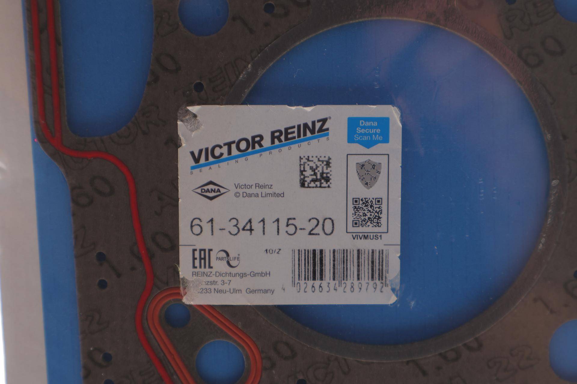 Прокладка ГБЦ Renault Kangoo 1.9DTI 00-, Ø81,00mm, 1.55mm, 3 метки, F9Q 770/772