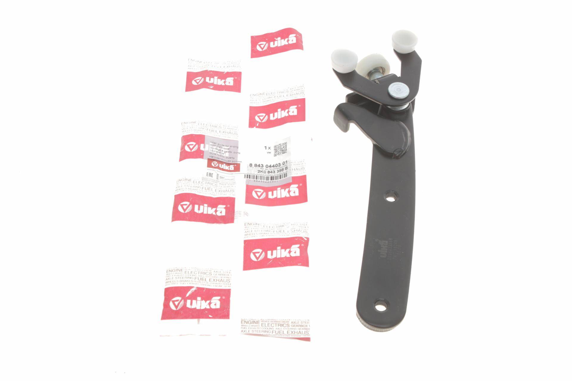 Ролик дверей (бічних/нижній) VW Caddy 03- (R) (з кронштейном)