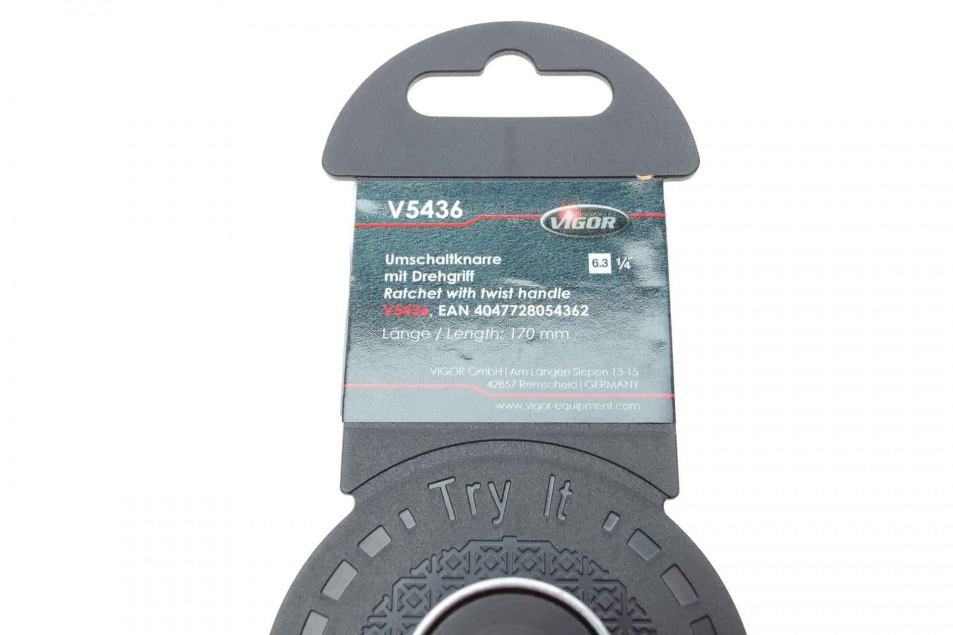 Тріскачка 1/4" ротаційна 72 зубця 176 мм з поворотною ручкою на 360°