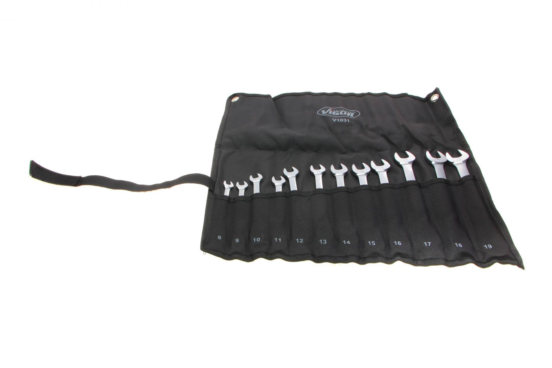 Набір ключів ріжково-накидних з тріскачкою 8-19 мм 12 од.