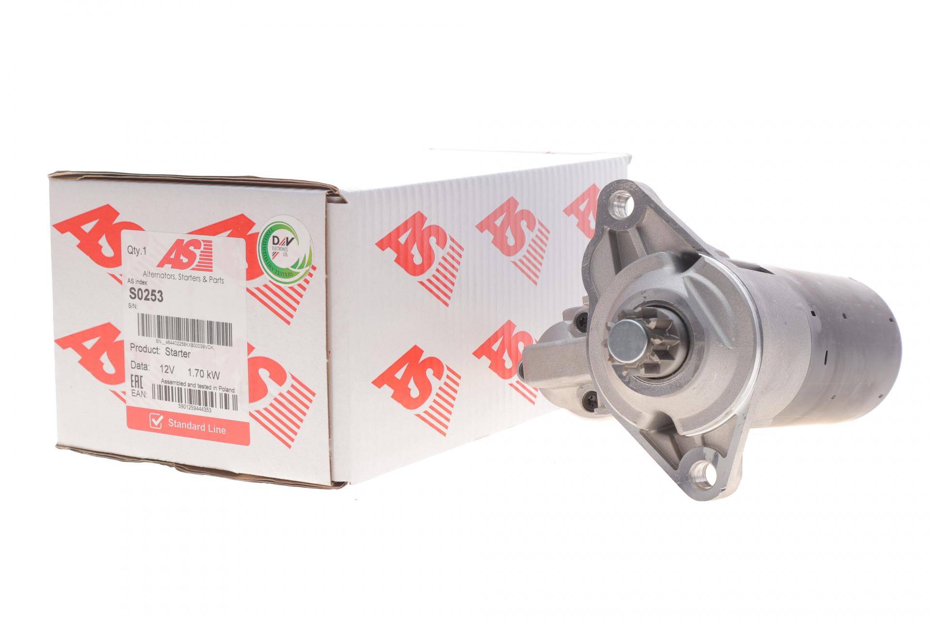 Стартер VW Passat 3.2/3.6 TDI/Golf V/VI 1.9/2.0 TDI 05-13 (1.7kw) (z=10)