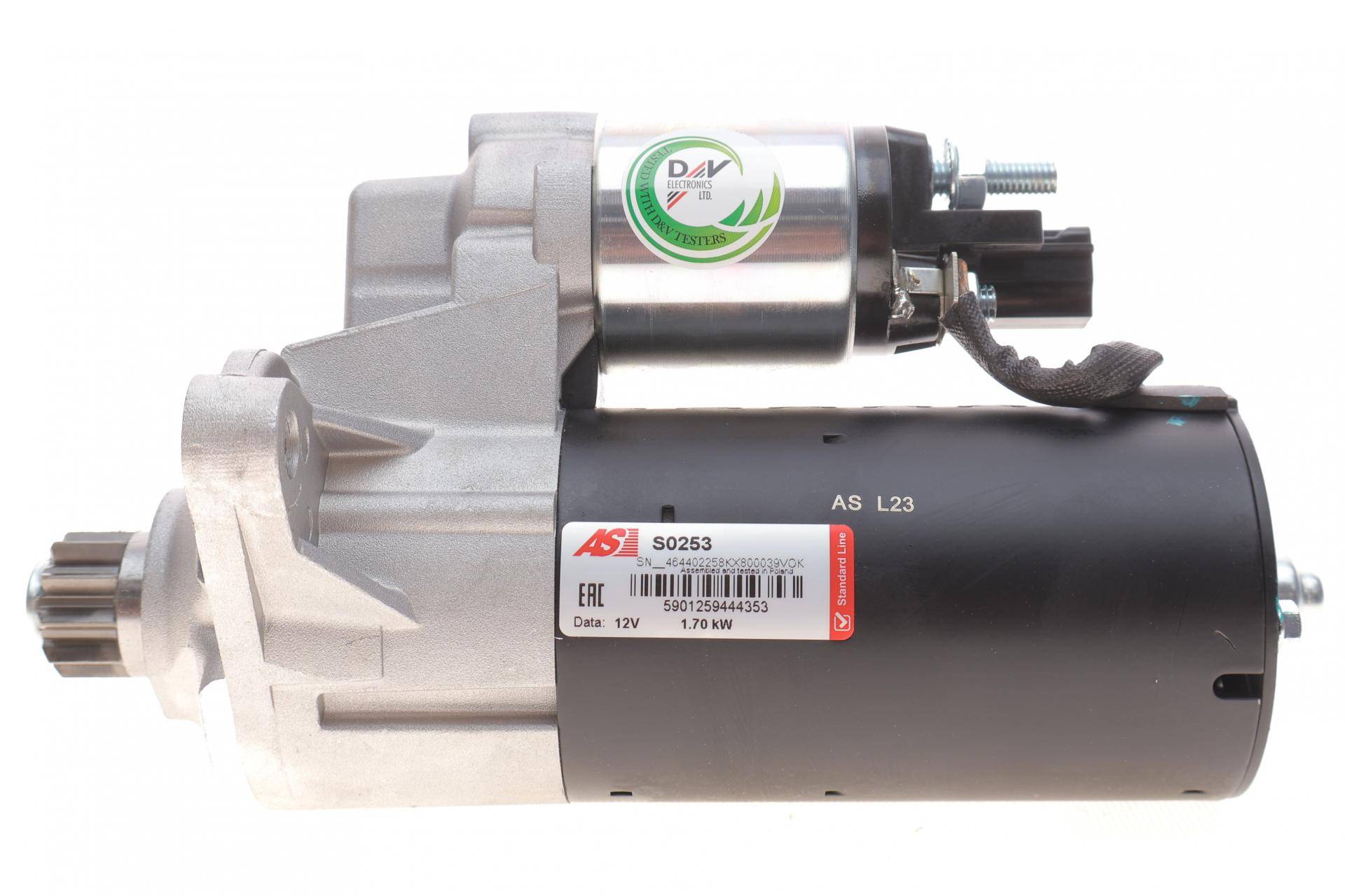 Стартер VW Passat 3.2/3.6 TDI/Golf V/VI 1.9/2.0 TDI 05-13 (1.7kw) (z=10)